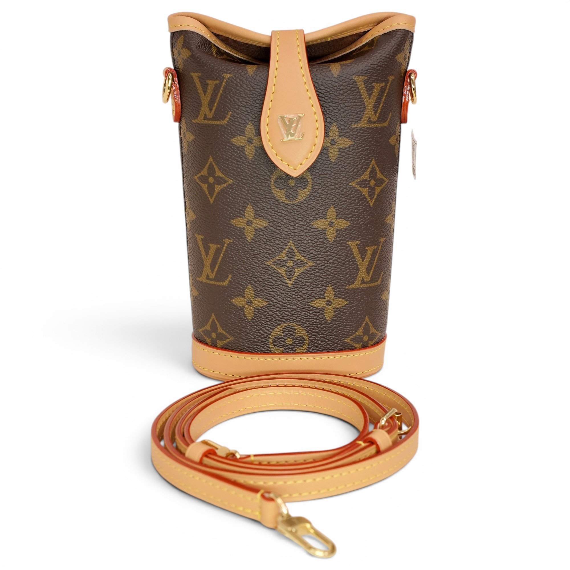 Fold leather crossbody bag