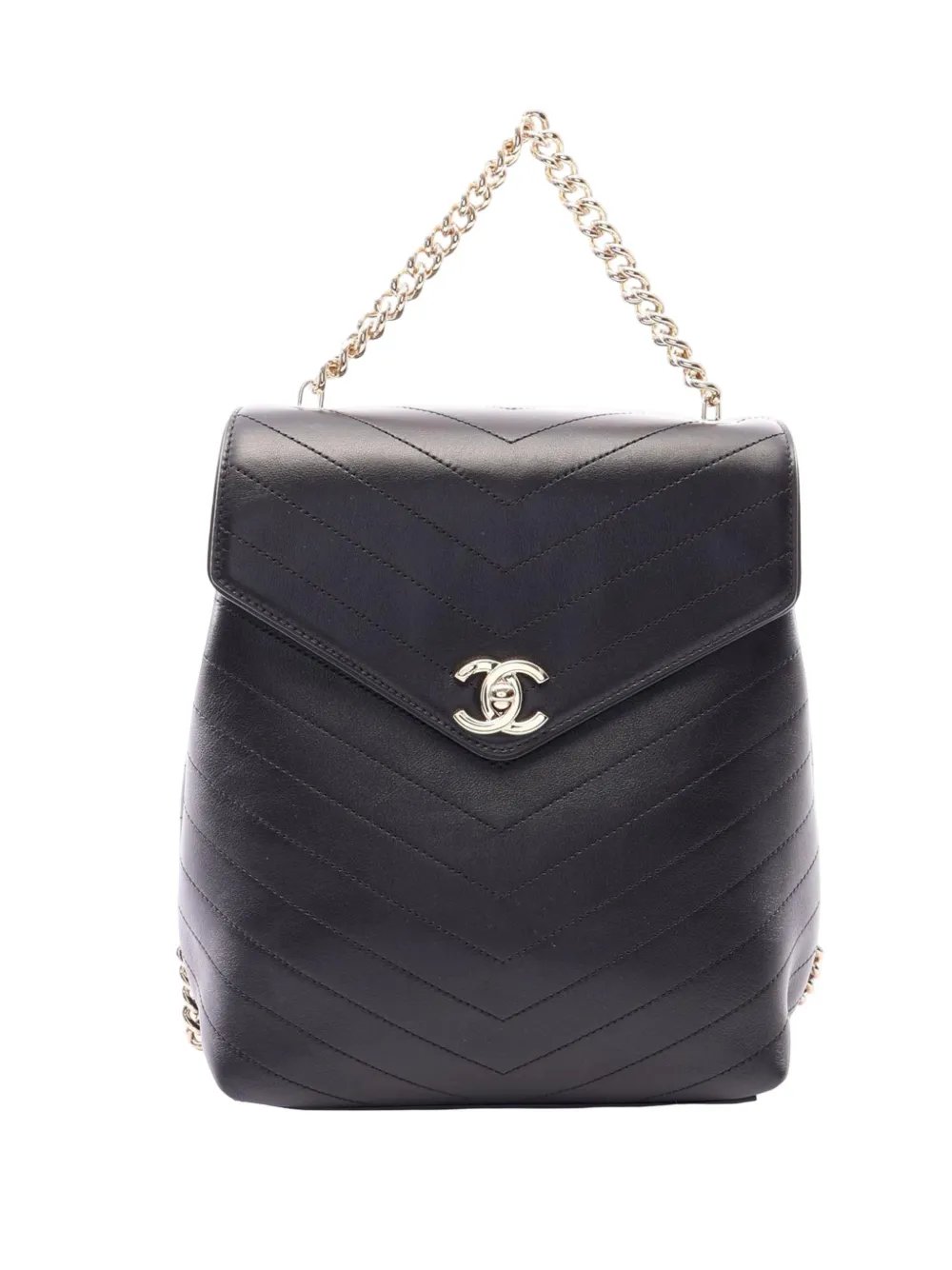 2018-2019 CC Chevron Lambskin backpack