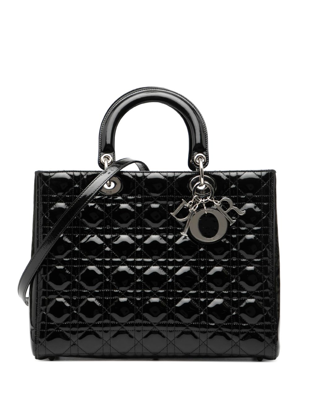 2010 Large Patent Cannage Lady Dior satchel