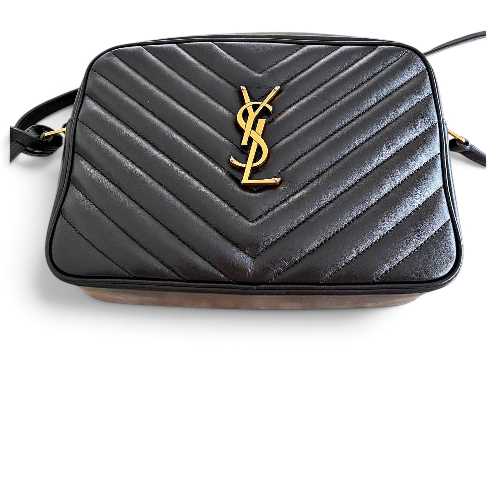 Camera Lou leather crossbody bag