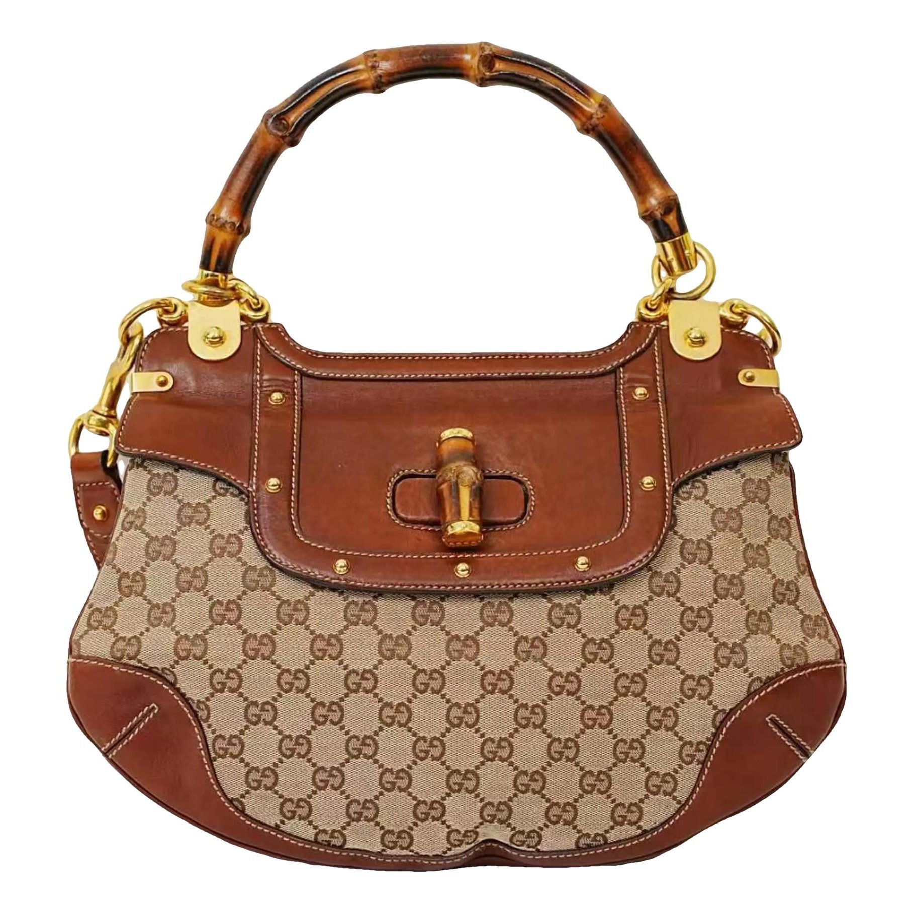 Bamboo Convertible Satchel cloth handbag