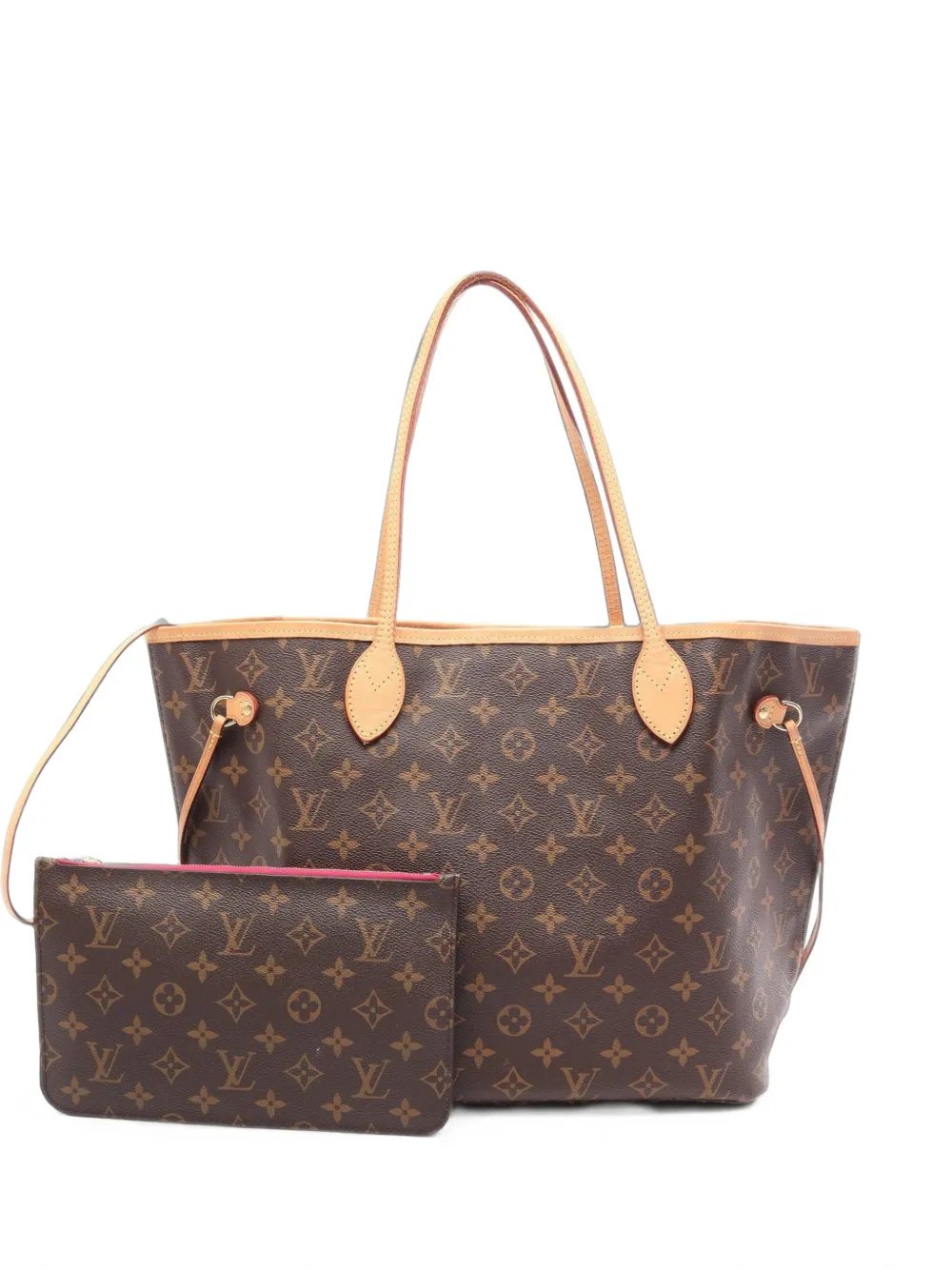Louis Vuitton Neverfull MM Monogram leather-trim tote bag