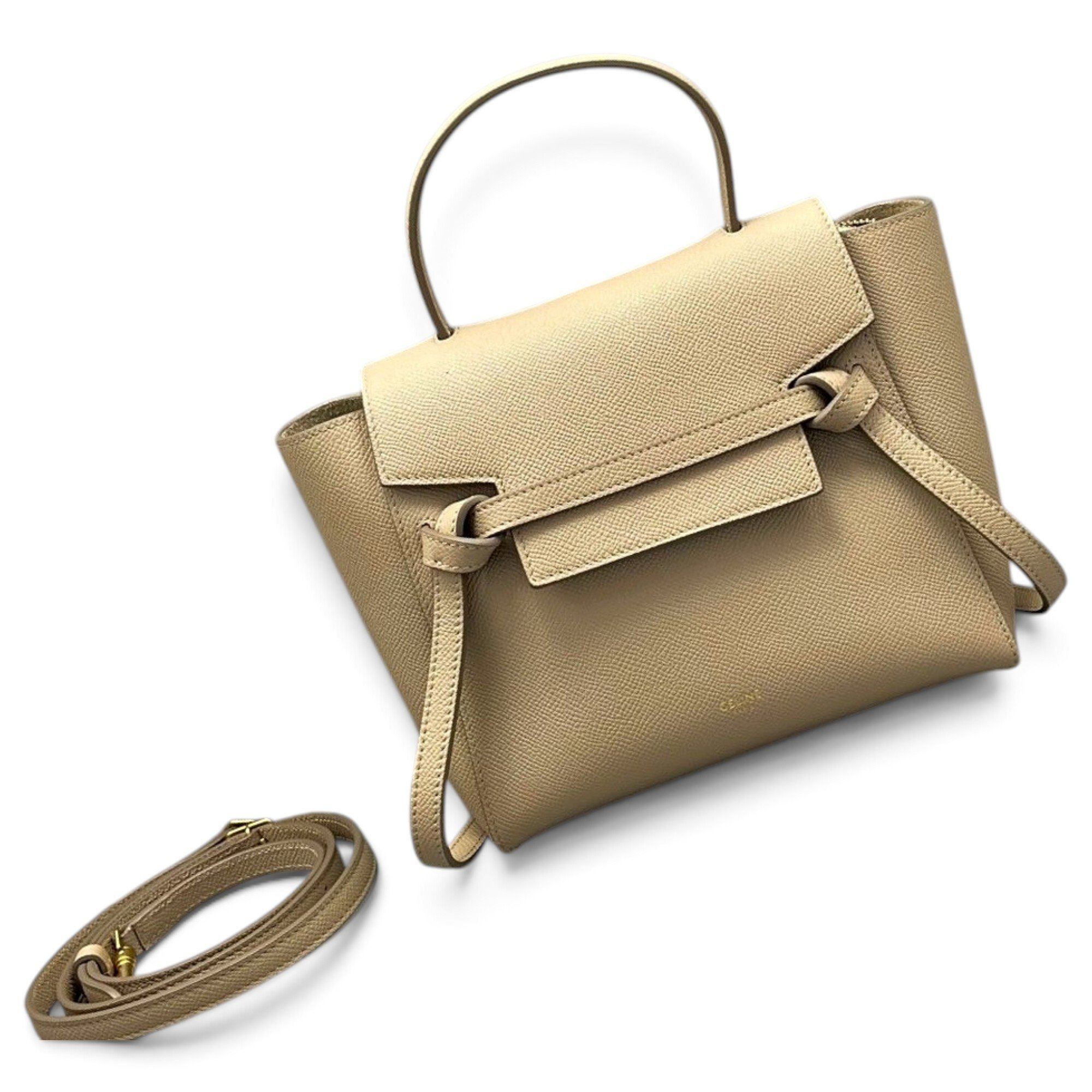 Belt leather handbag