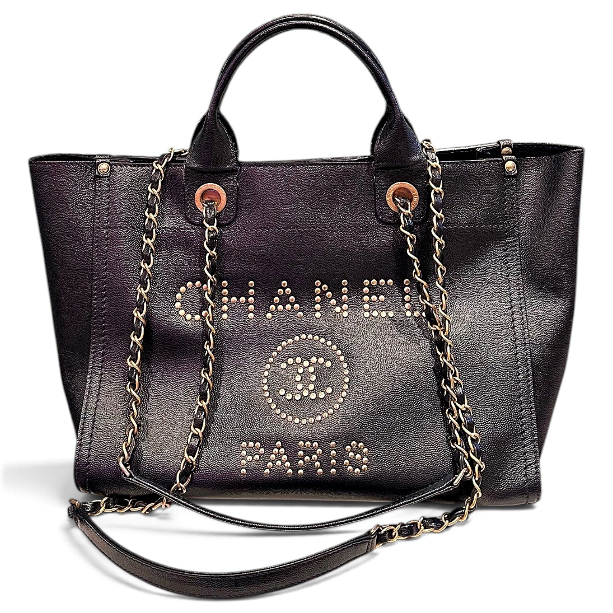 Deauville Chain leather tote