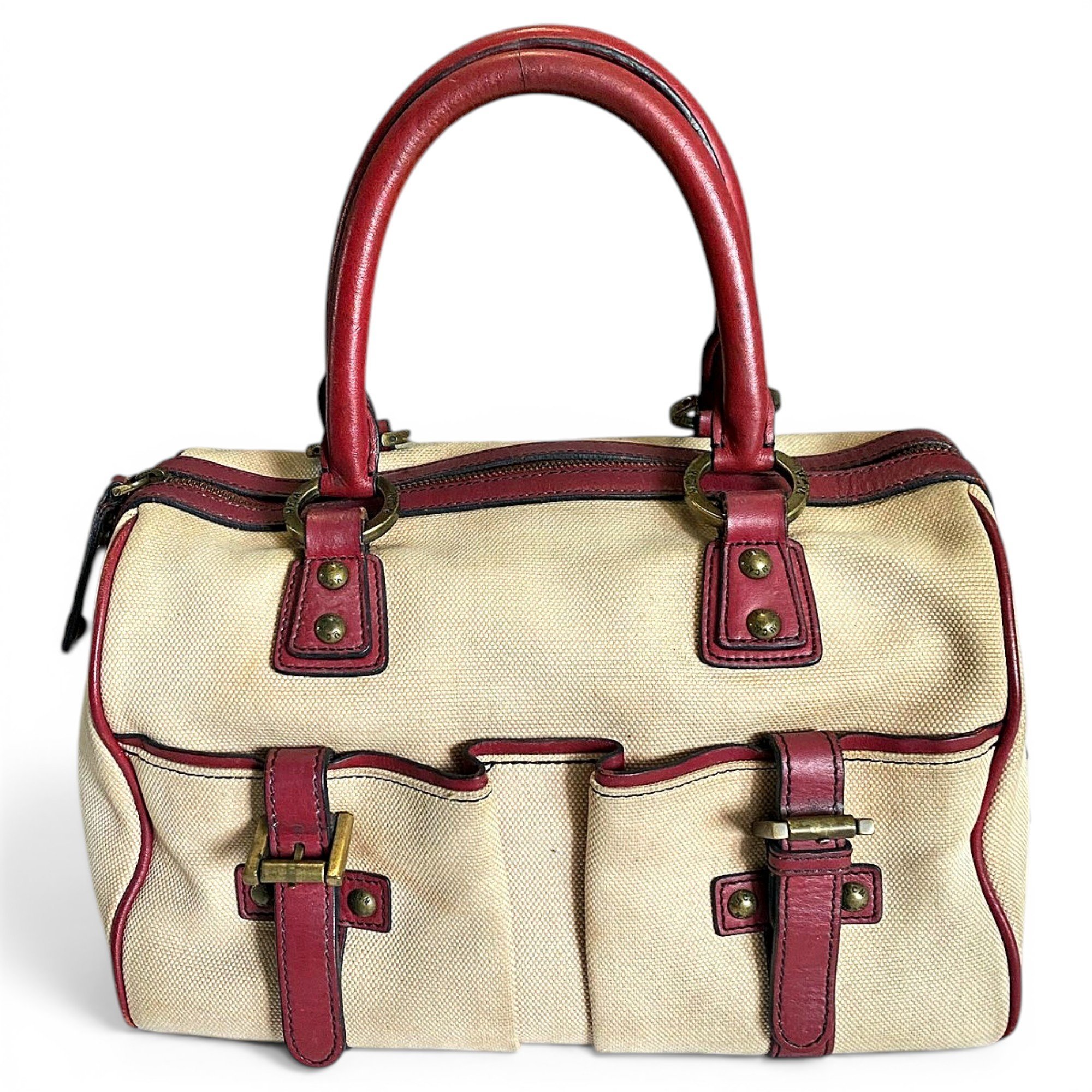 MCM Boston leather bowling bag