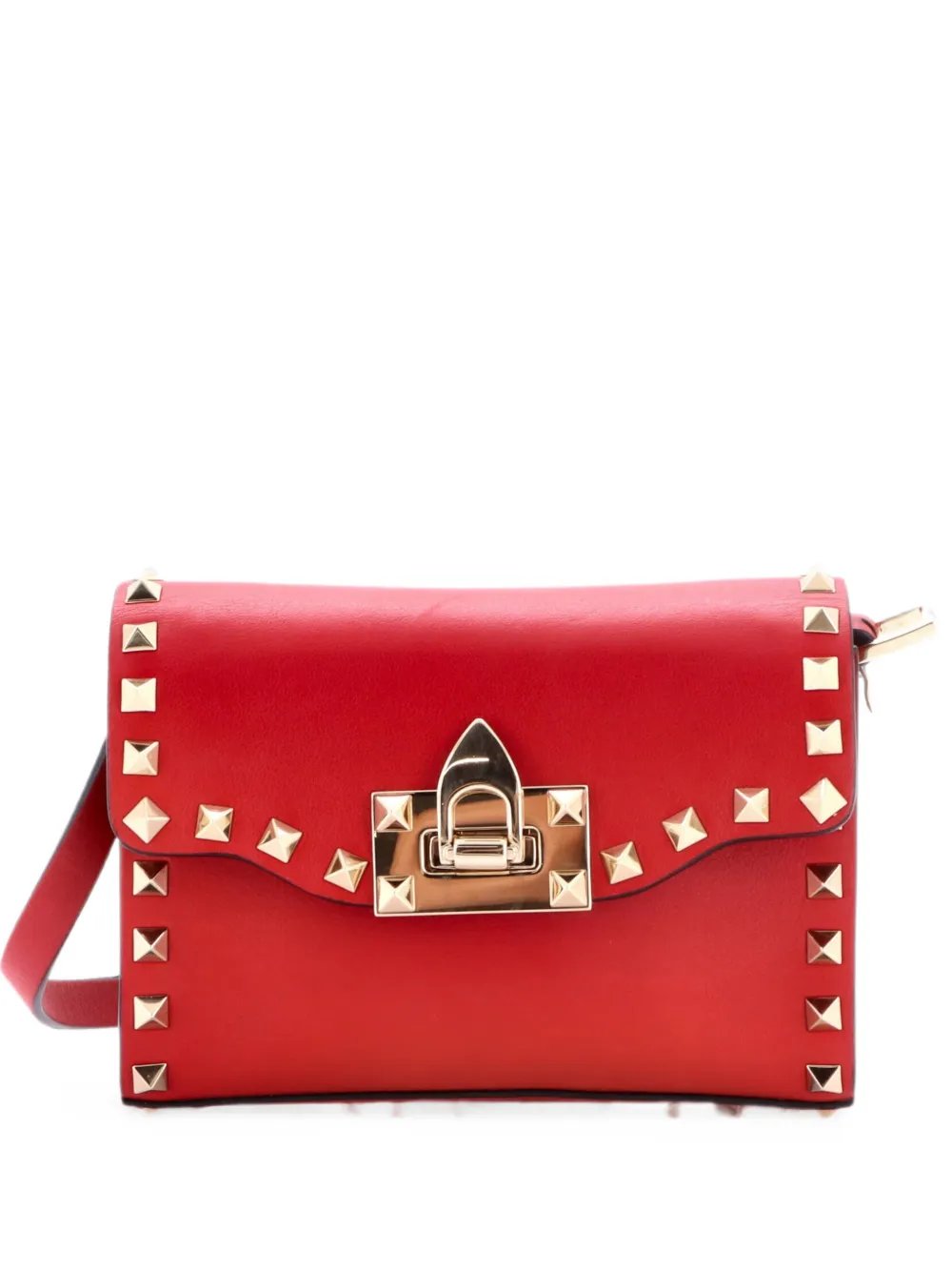 Rockstud Flip Lock Flap Bag Leather Mini crossbody bag