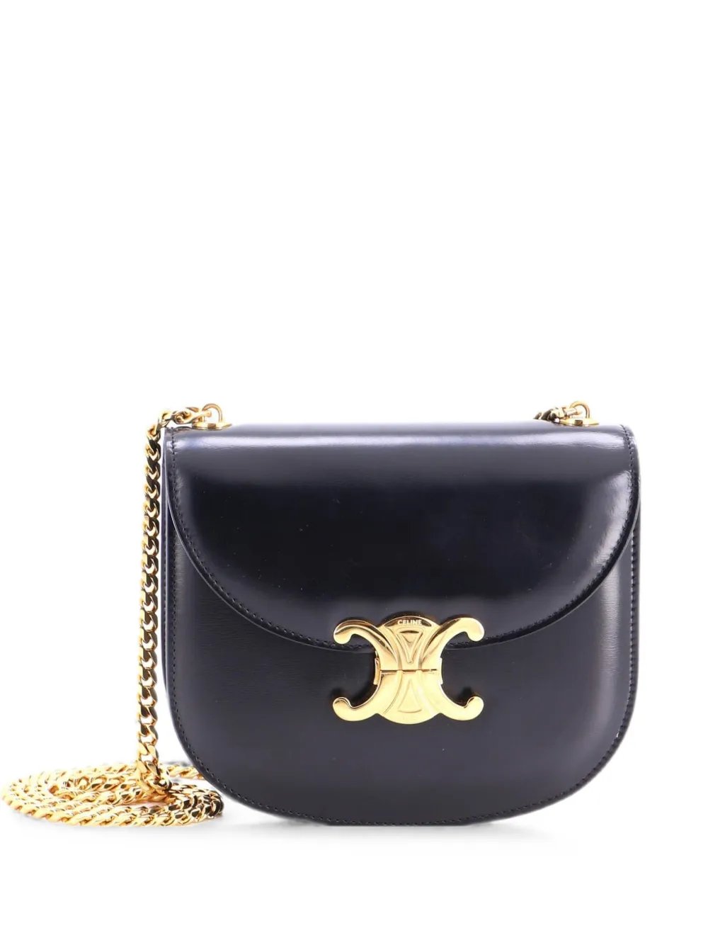 Triomphe Besace Clea Chain Flap Bag Leather shoulder bag