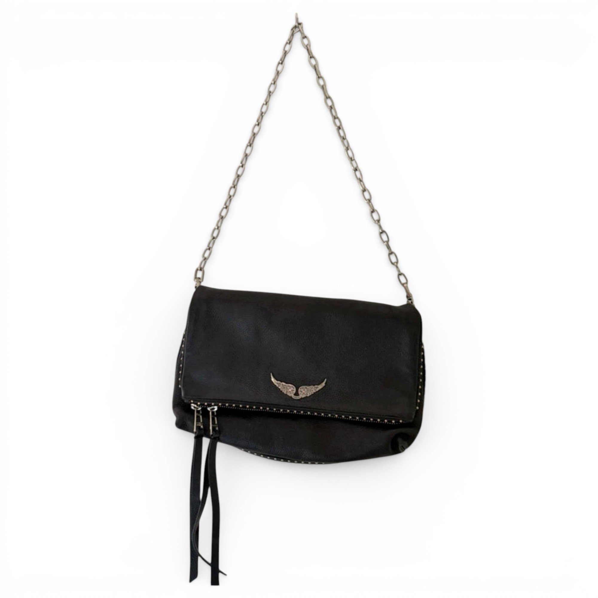 Rock leather crossbody bag