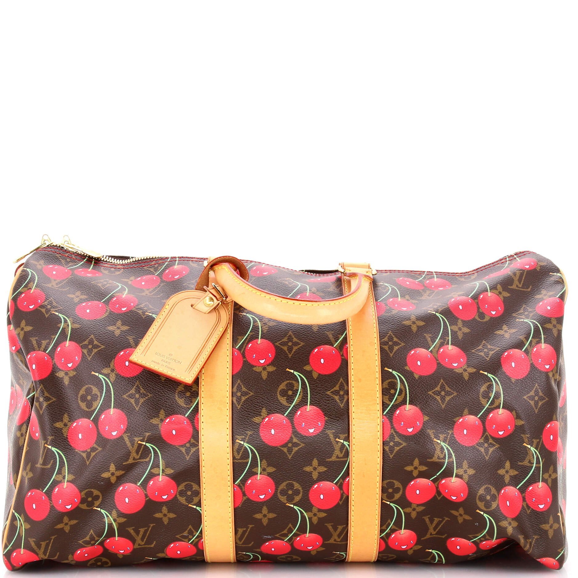 Louis Vuitton Keepall Bag Limited Edition Monogram Cerises 45