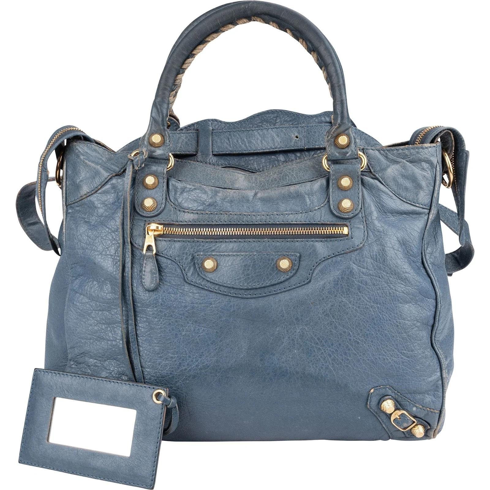 City leather handbag