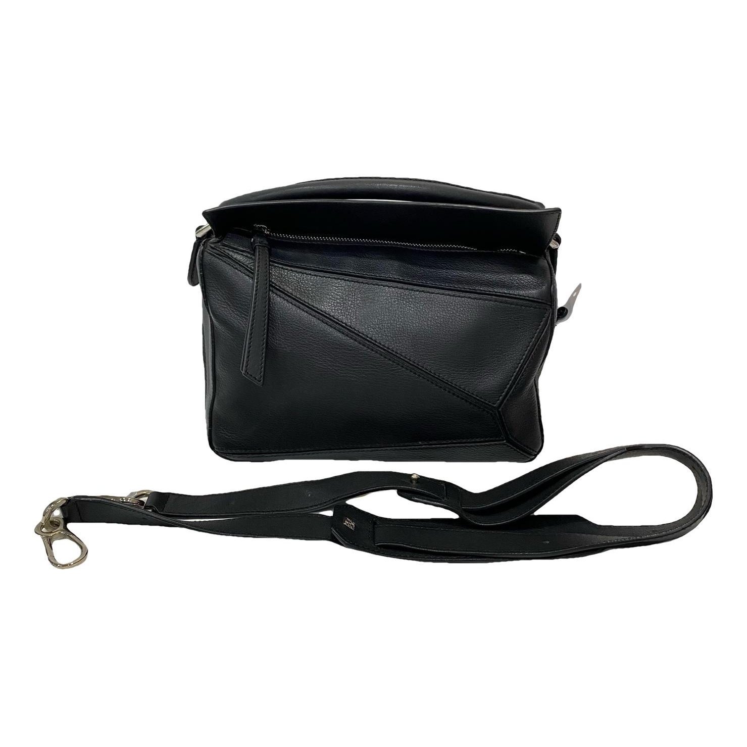 Puzzle leather handbag