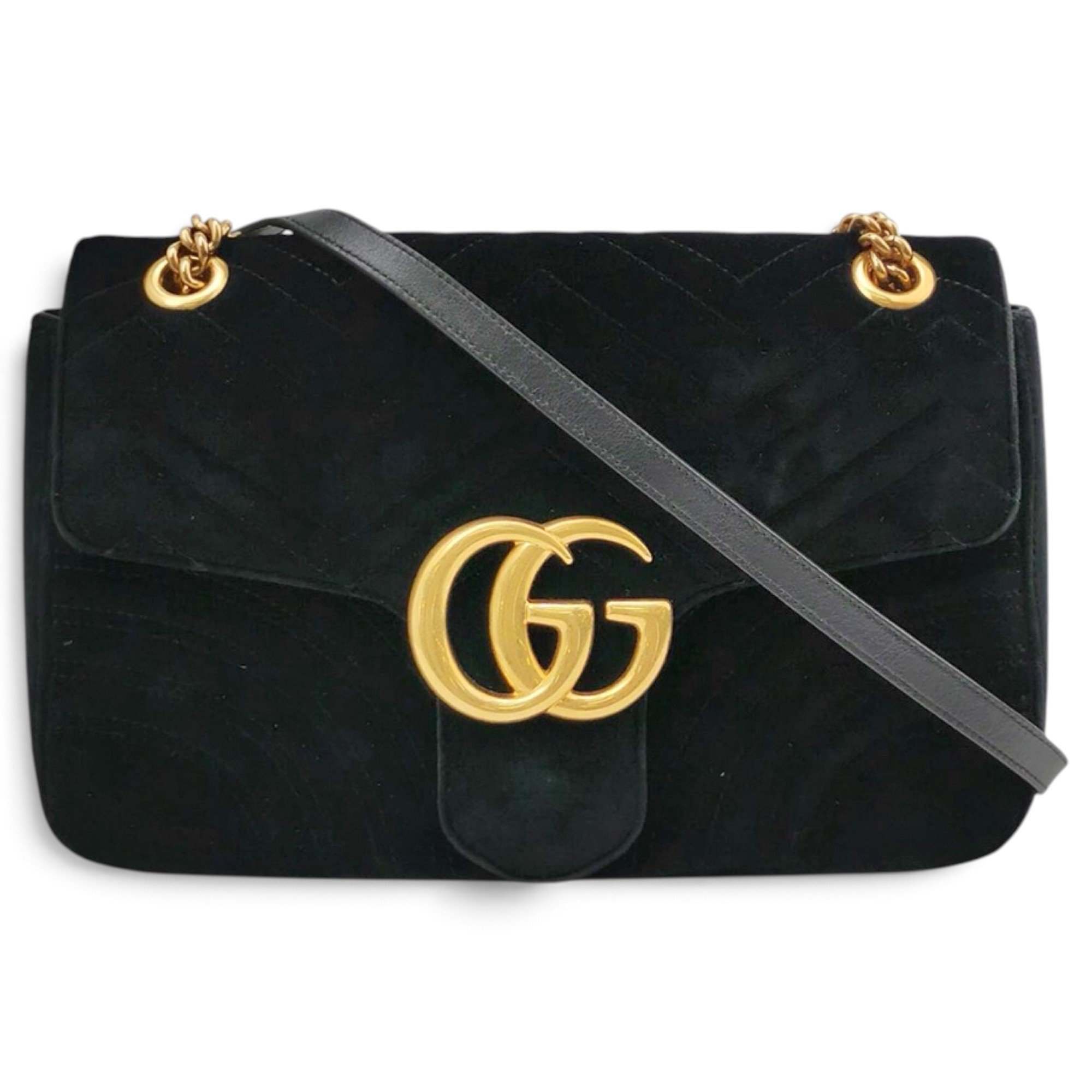 GG Marmont Chain Flap velvet handbag