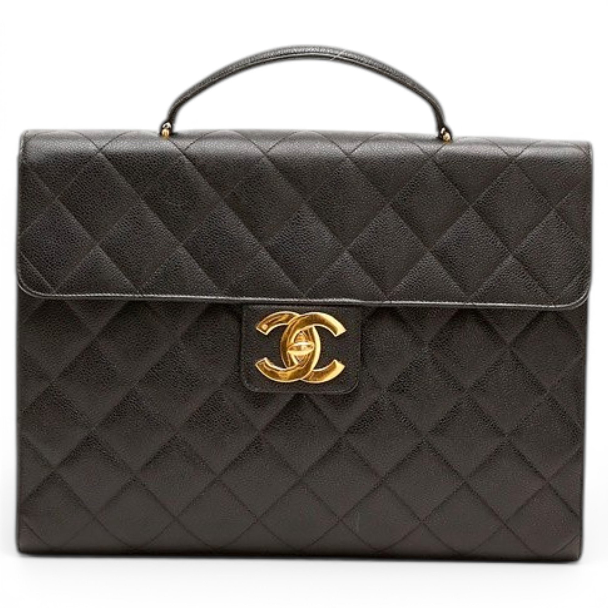 Trendy CC leather handbag