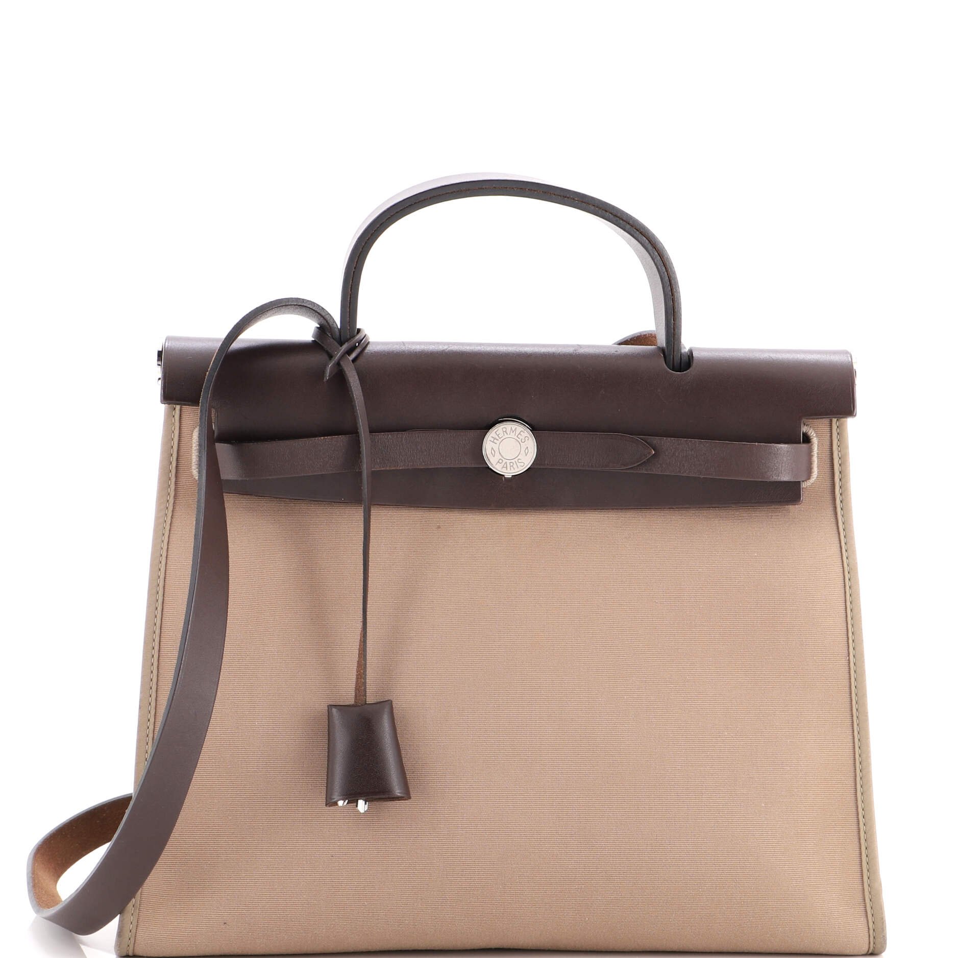 Hermes Herbag Zip Leather and Toile 31