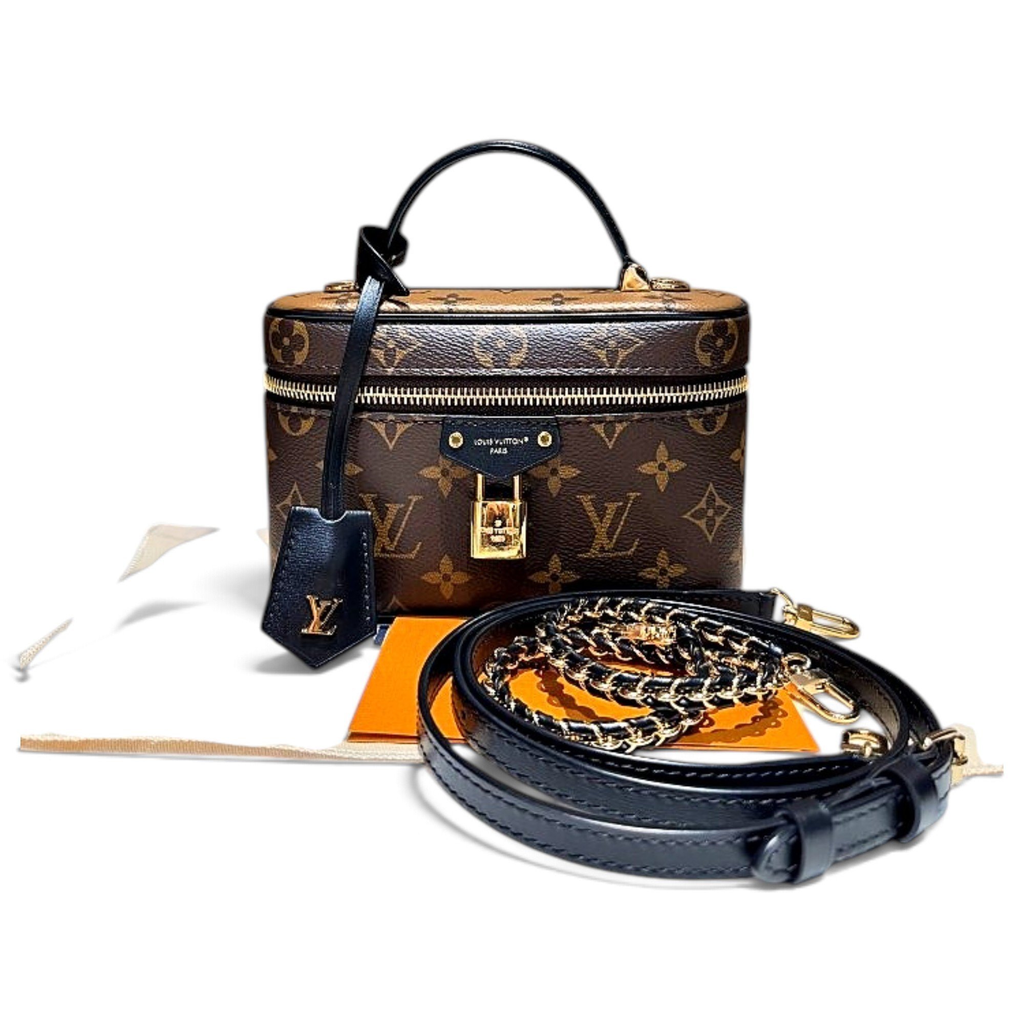 Vanity leather handbag