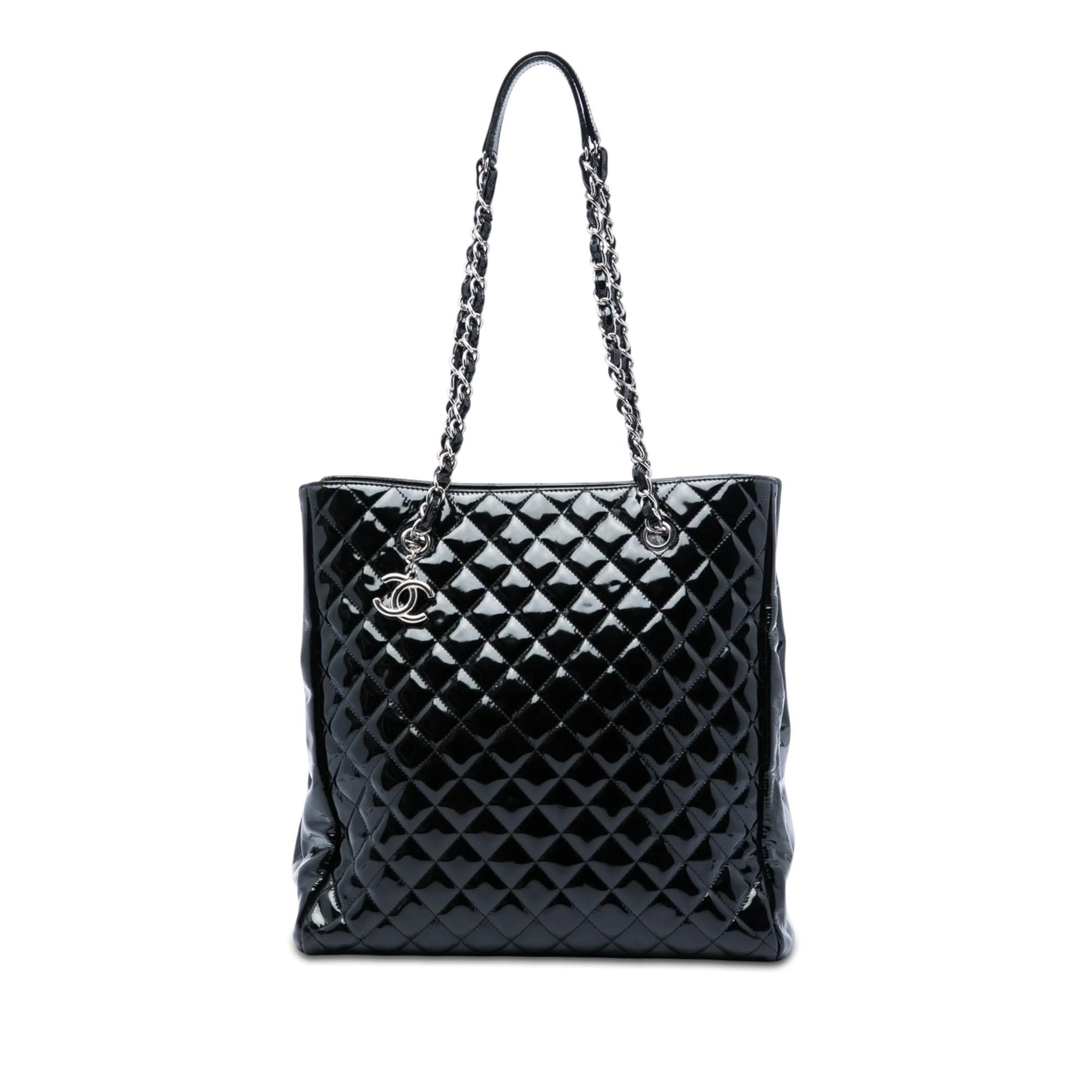Patent leather tote