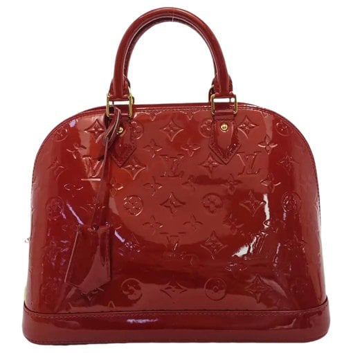 Louis Vuitton Alma patent leather handbag