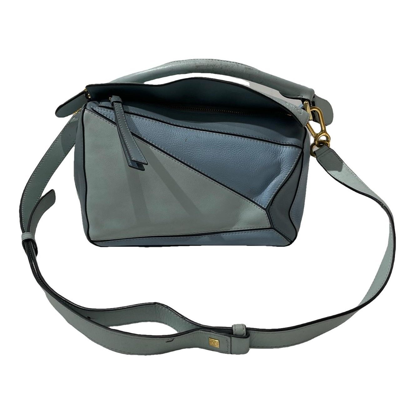 Puzzle leather handbag