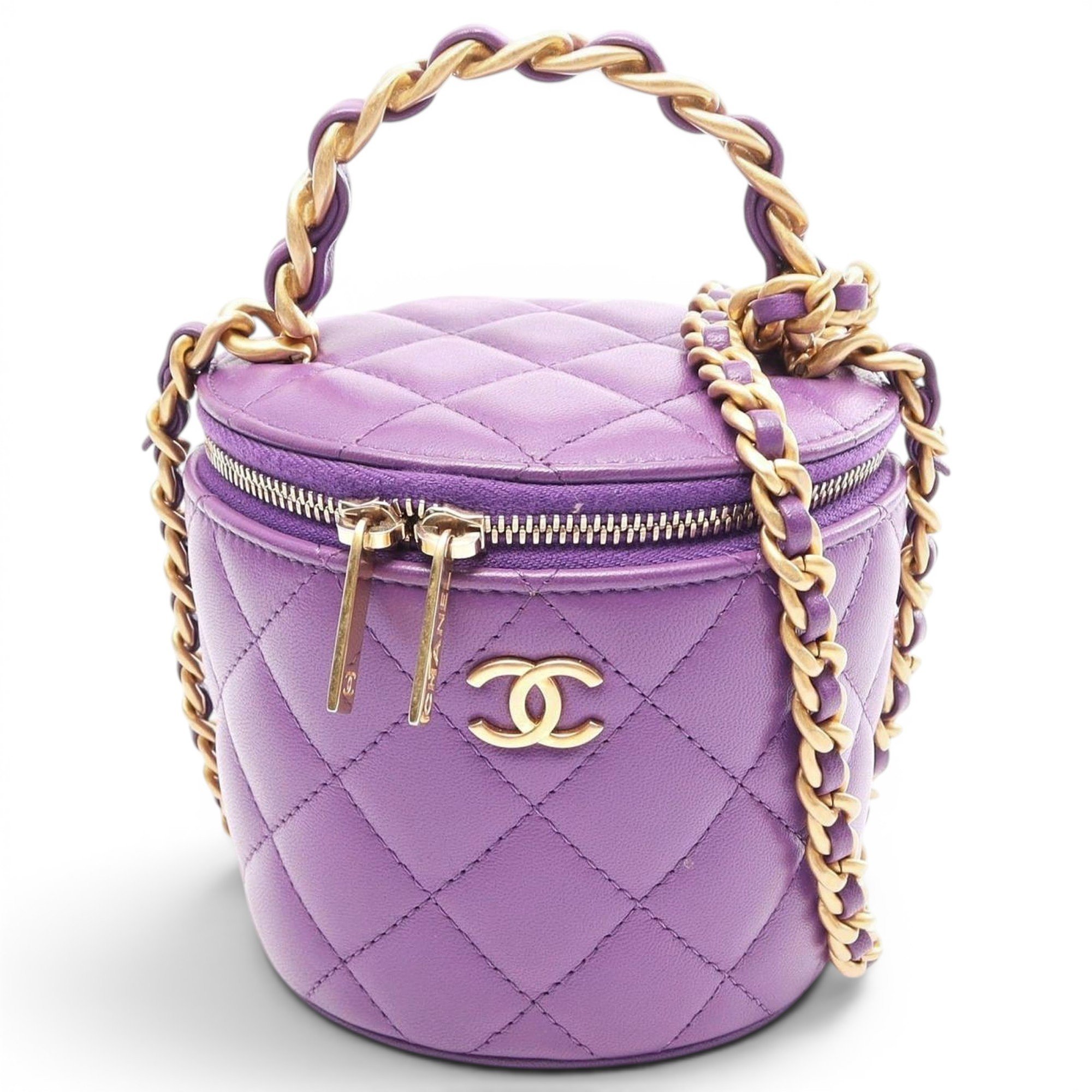 Vanity leather handbag