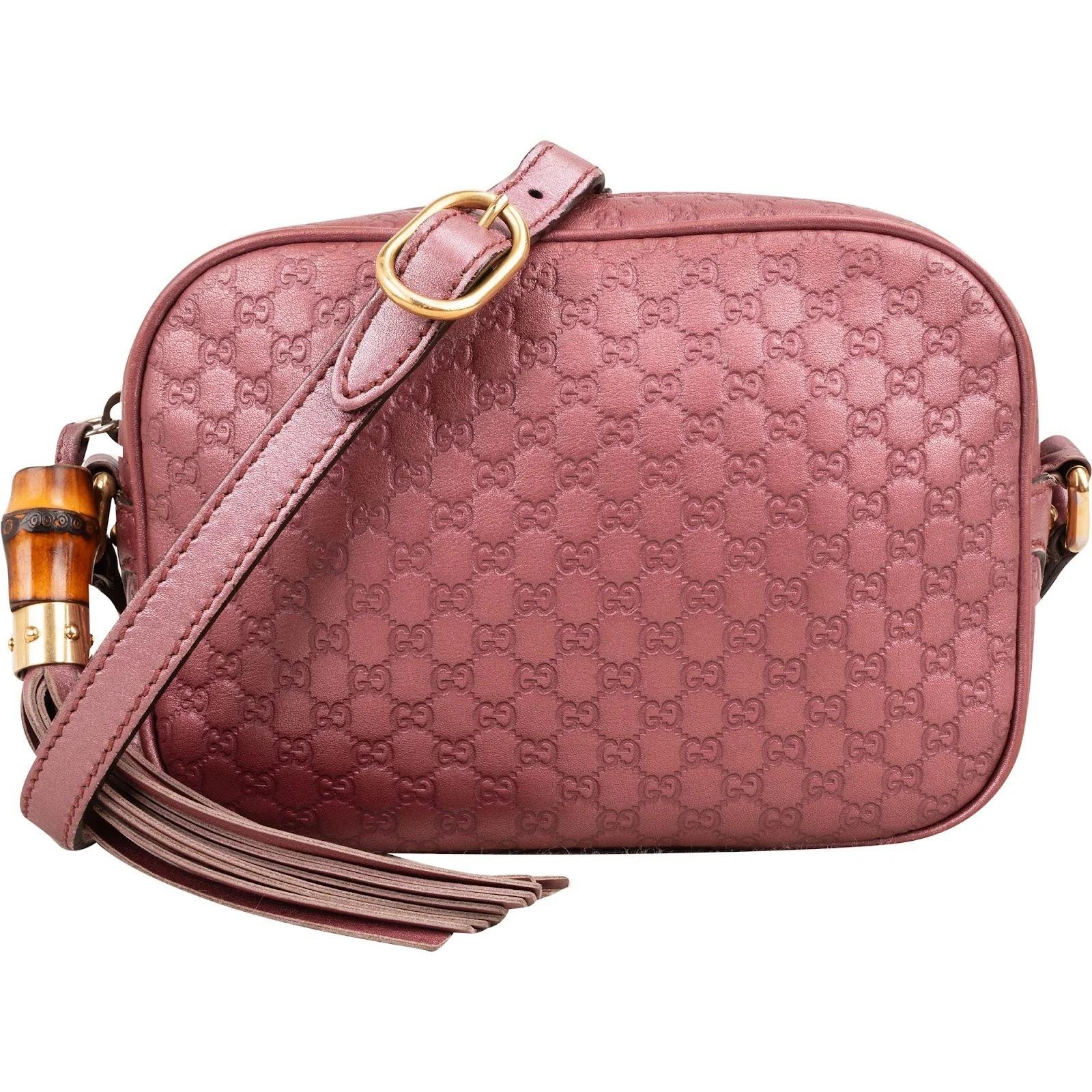 Bamboo leather crossbody bag