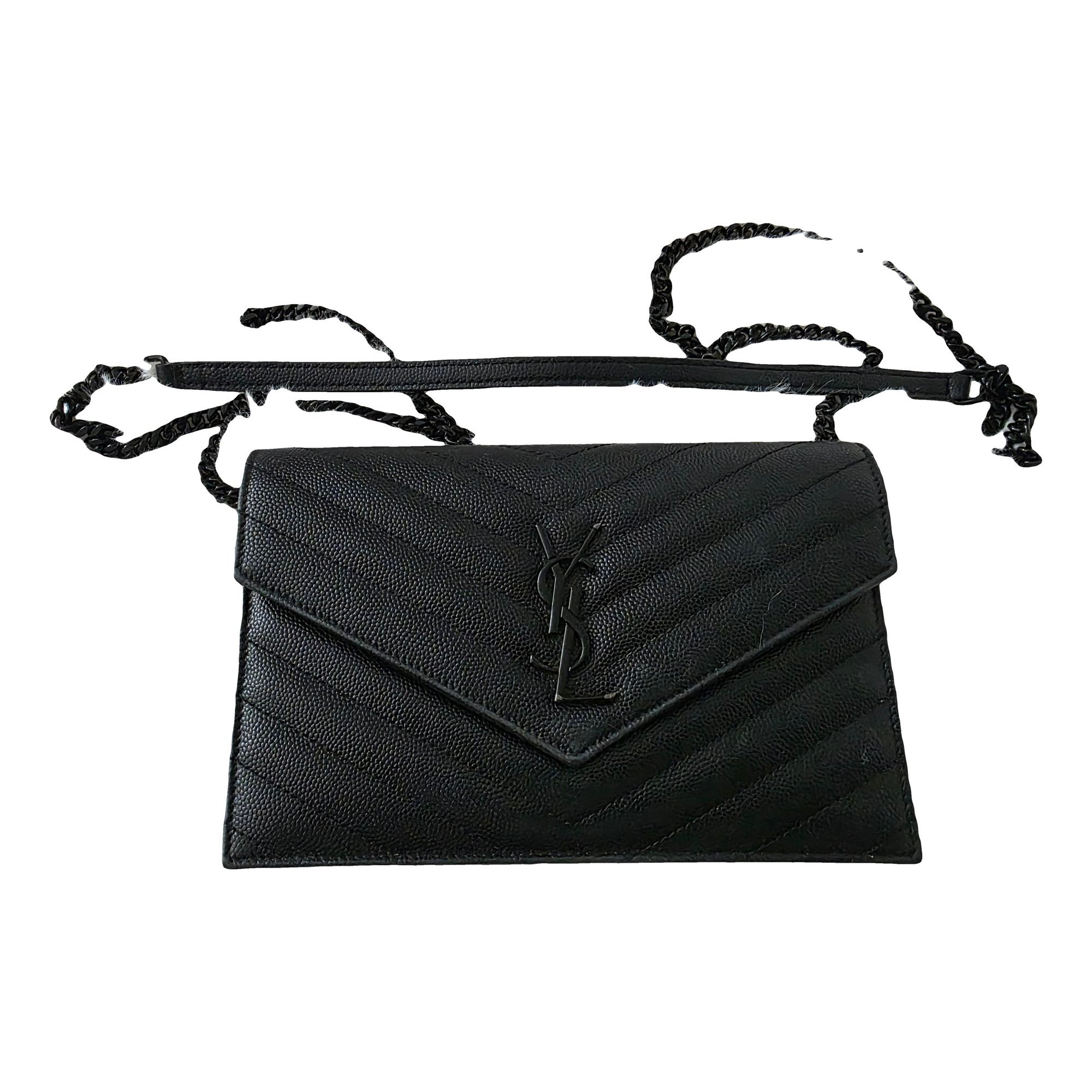 Leather clutch bag