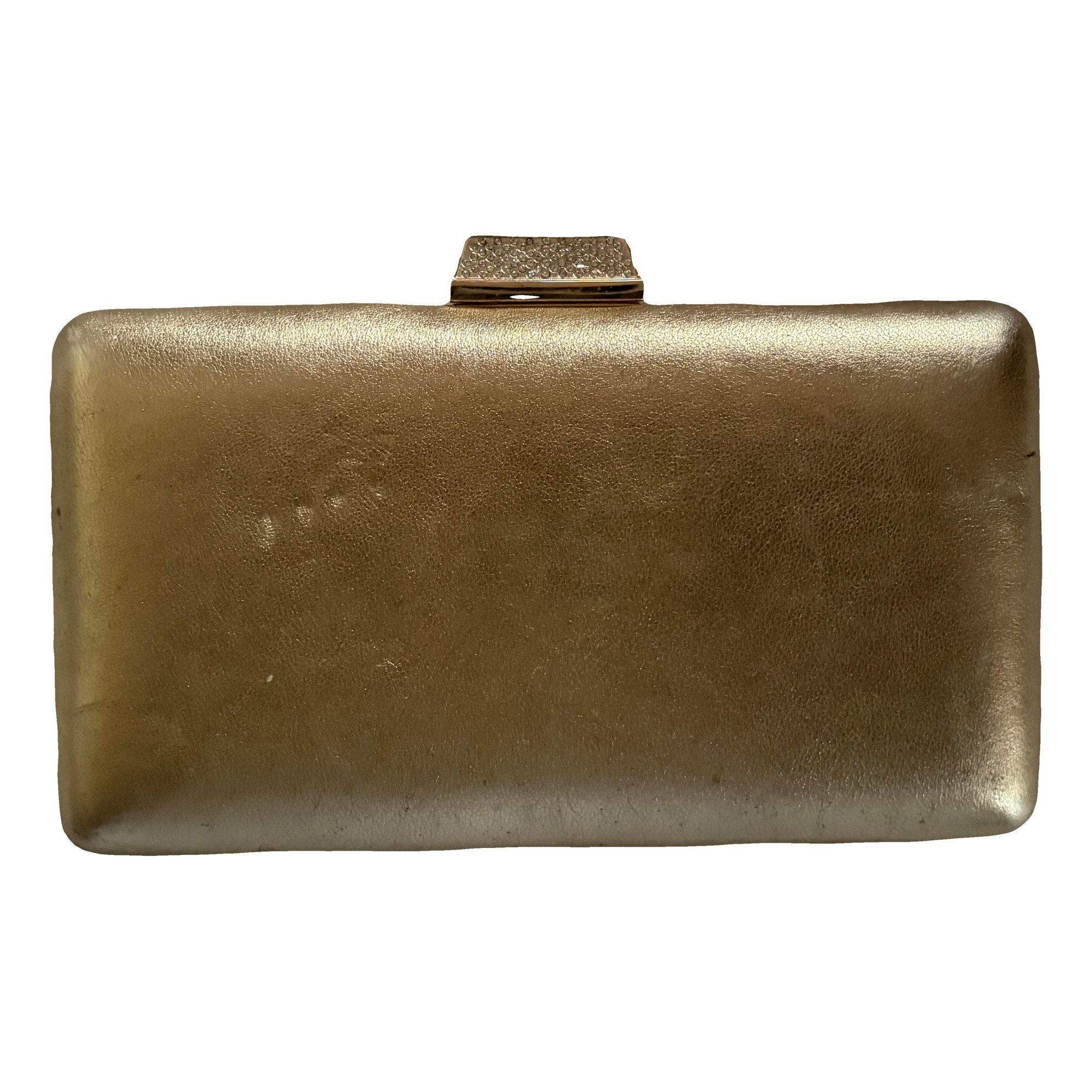 Leather clutch bag