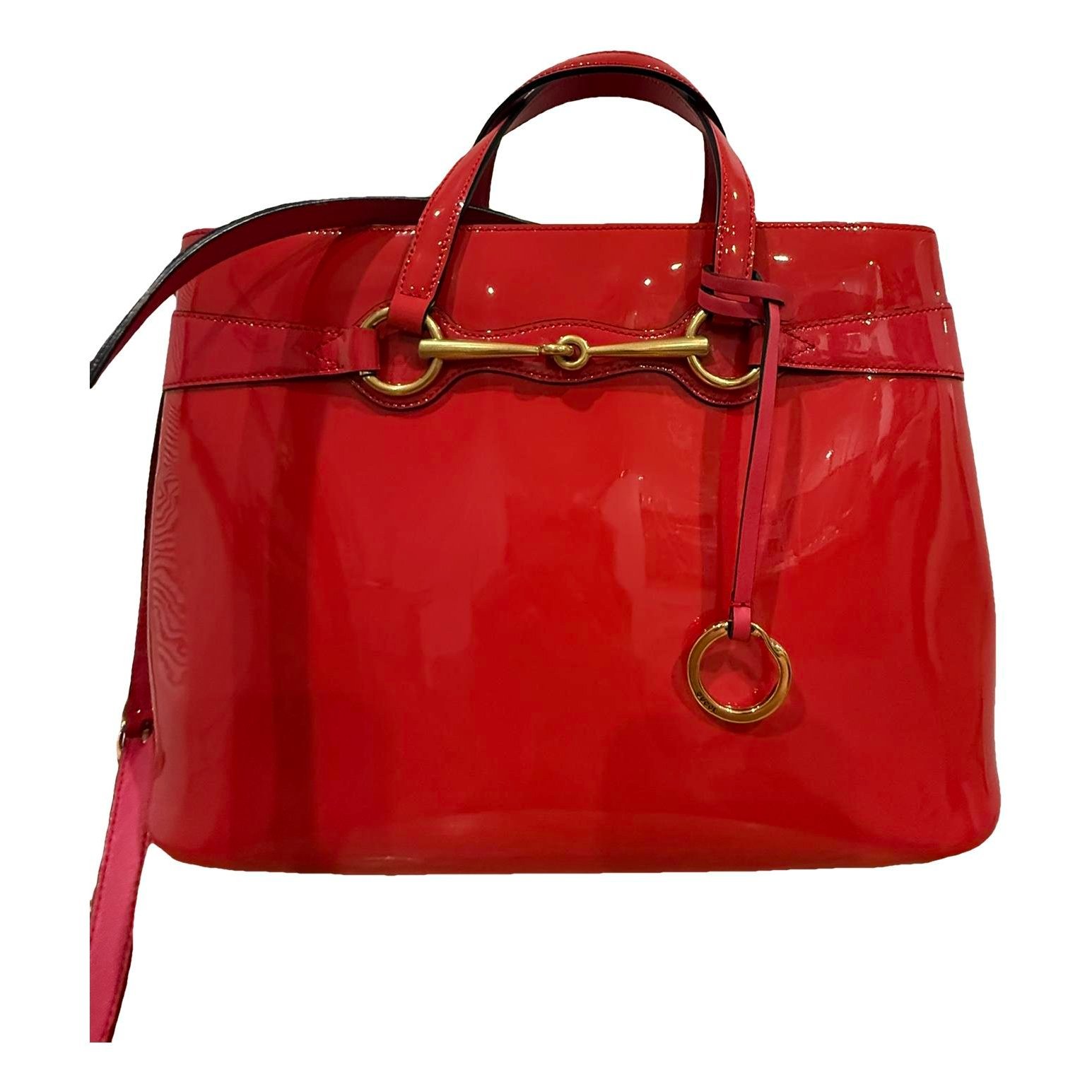 Bright Bit patent leather handbag