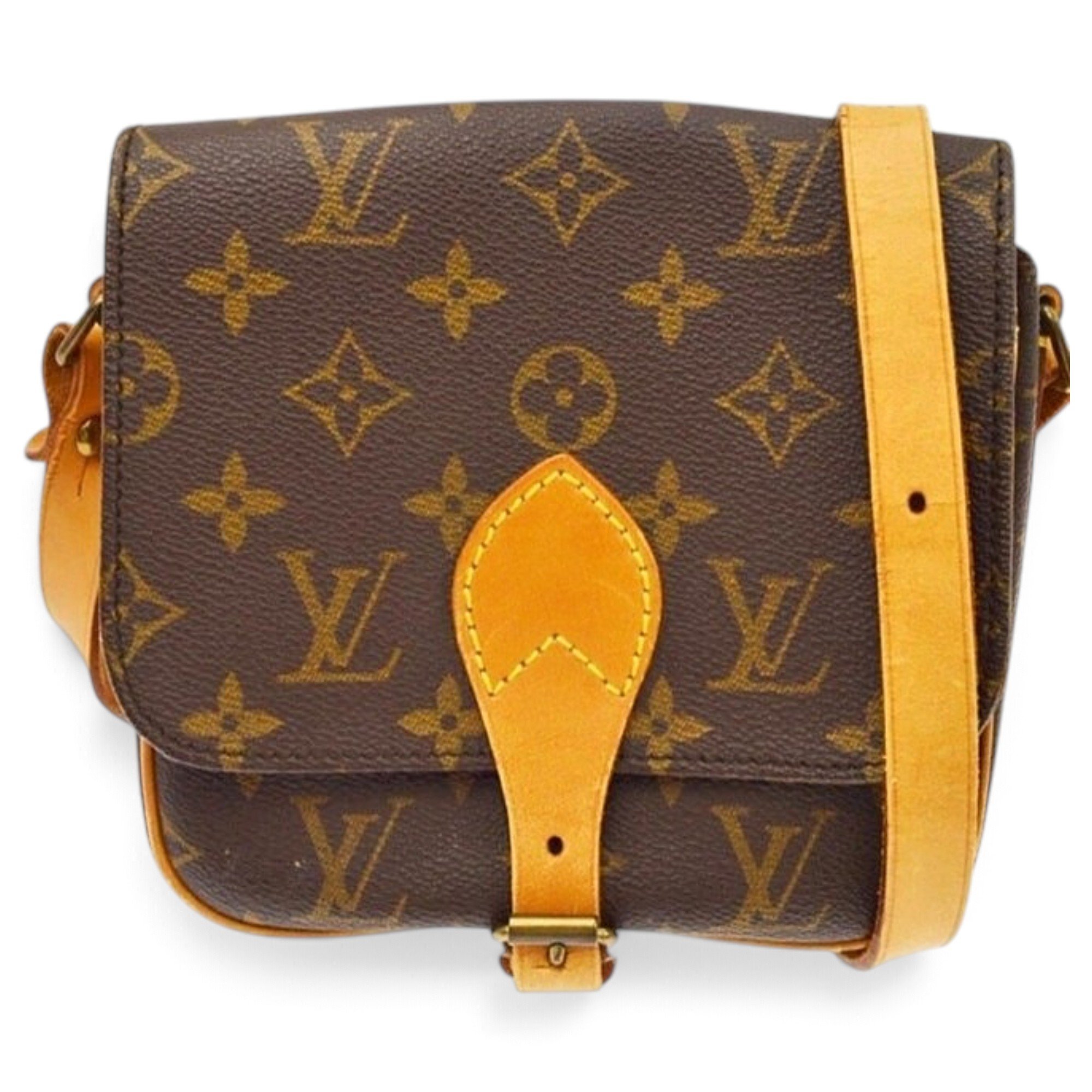 Cartouchière leather crossbody bag