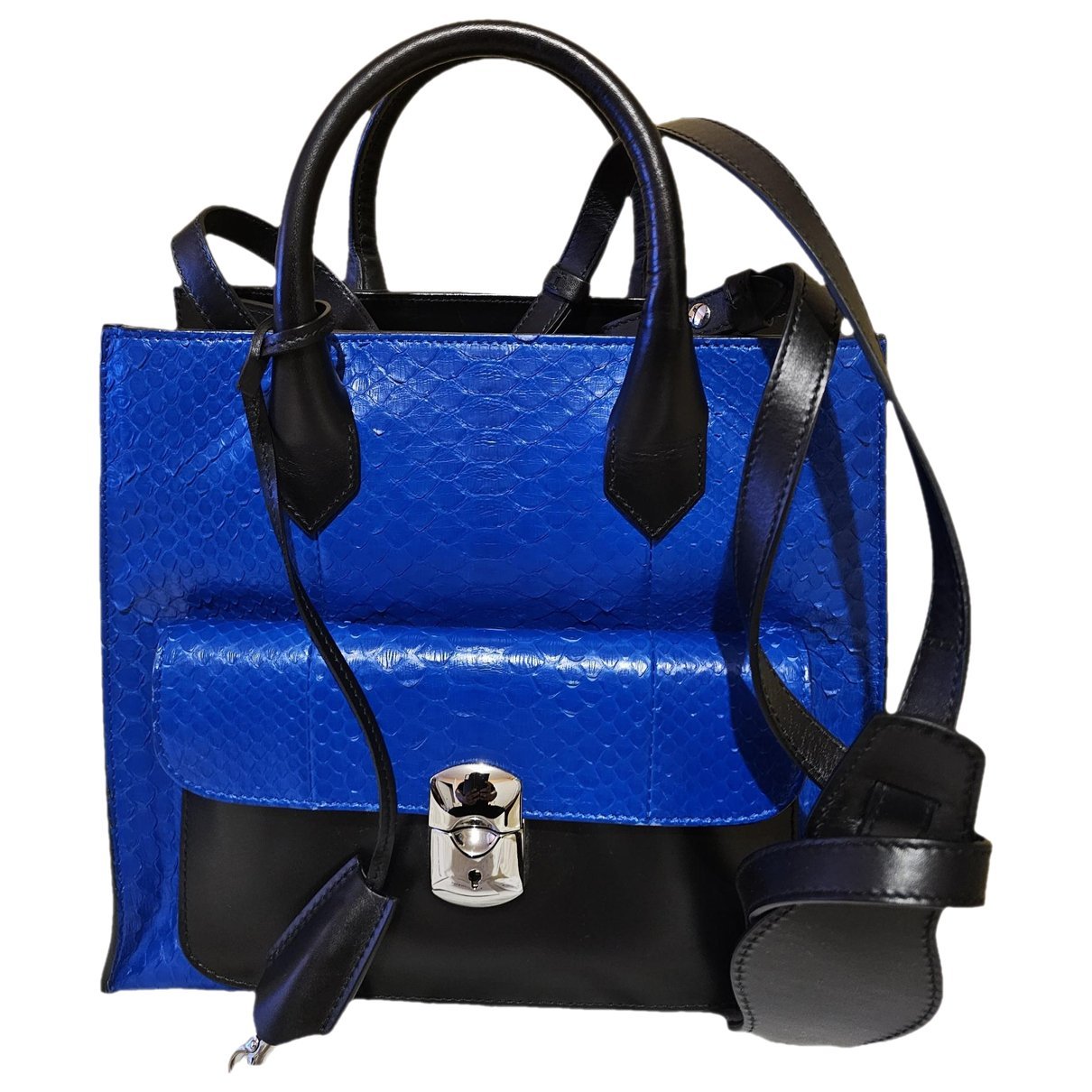 Padlock leather handbag