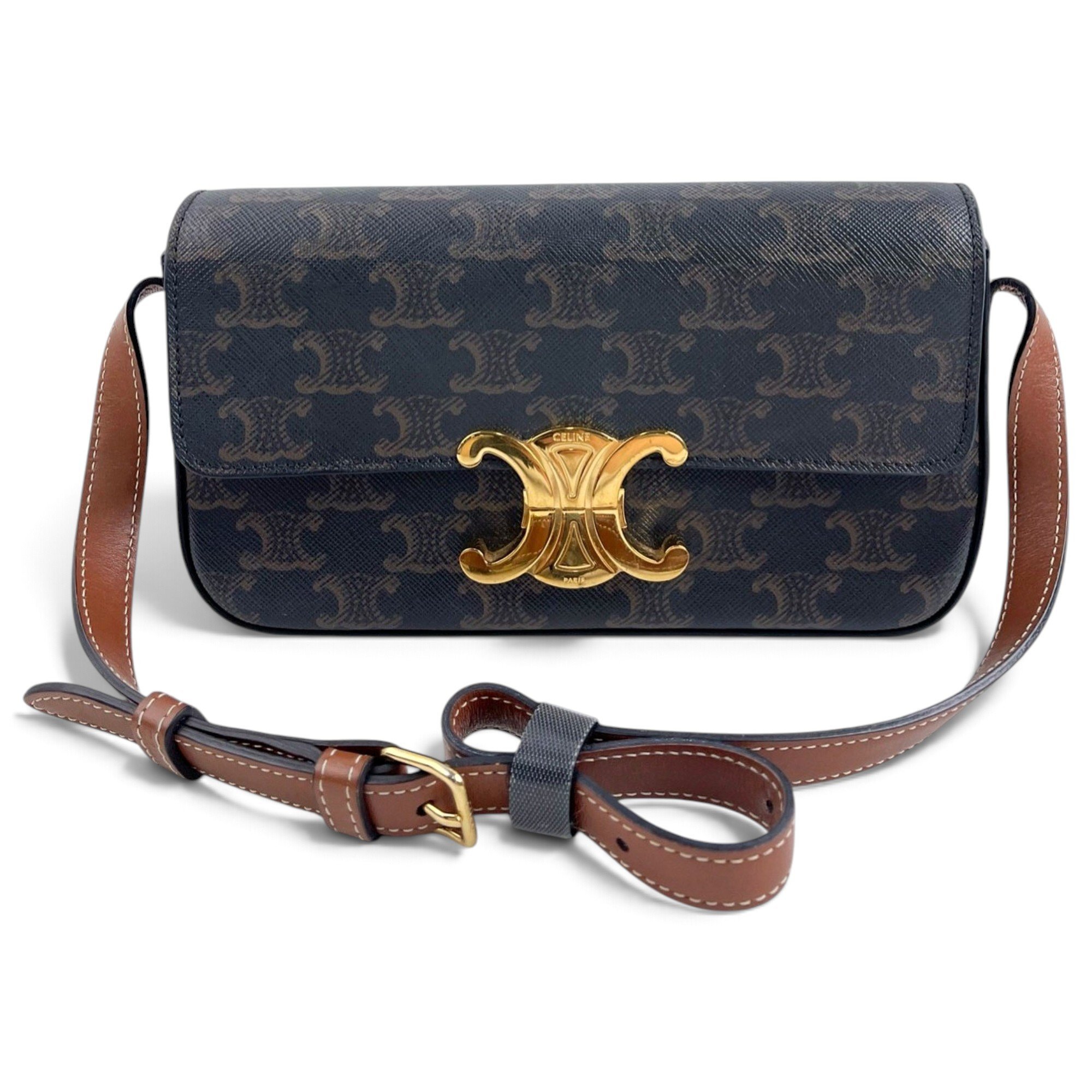 Triomphe leather crossbody bag