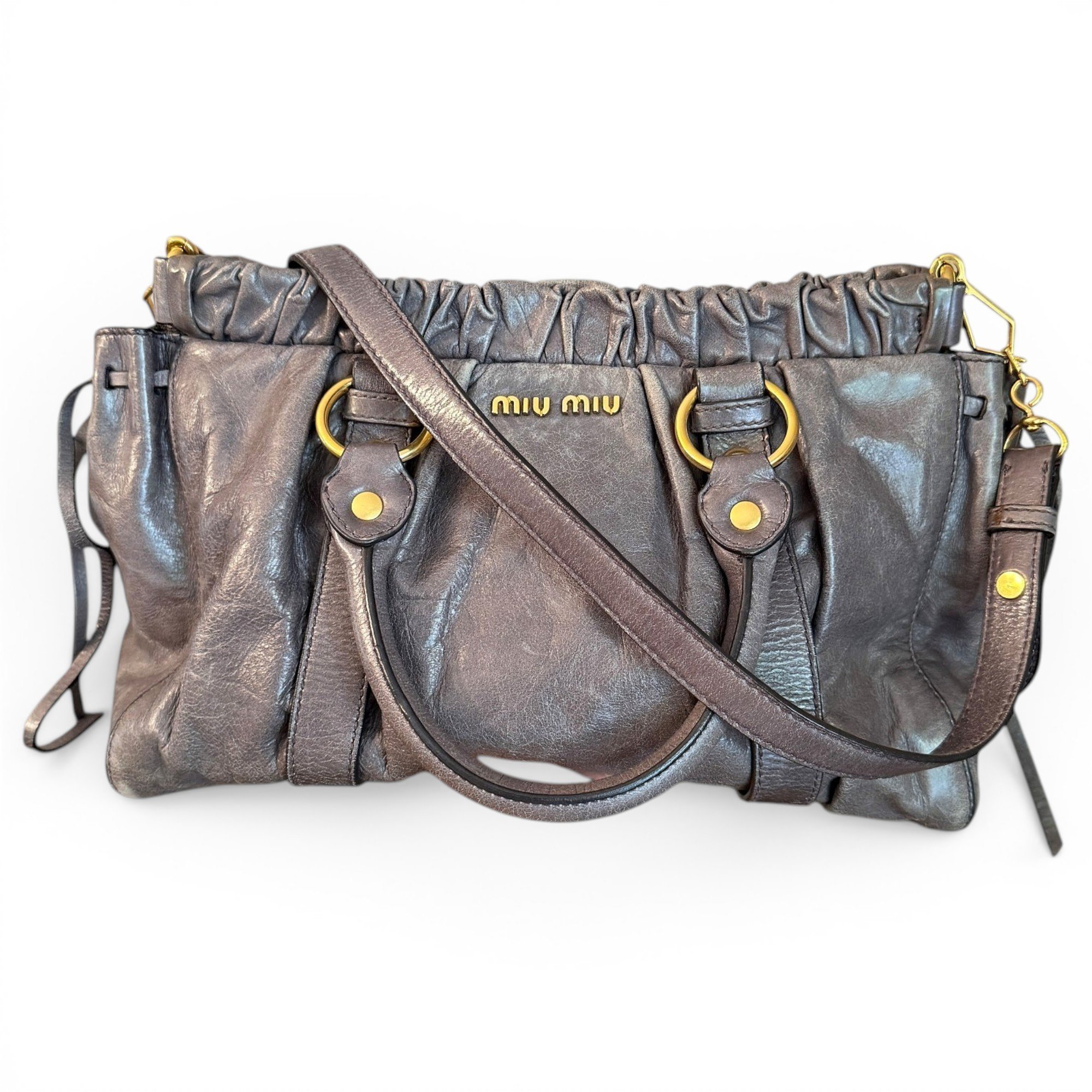 Vitello leather crossbody bag
