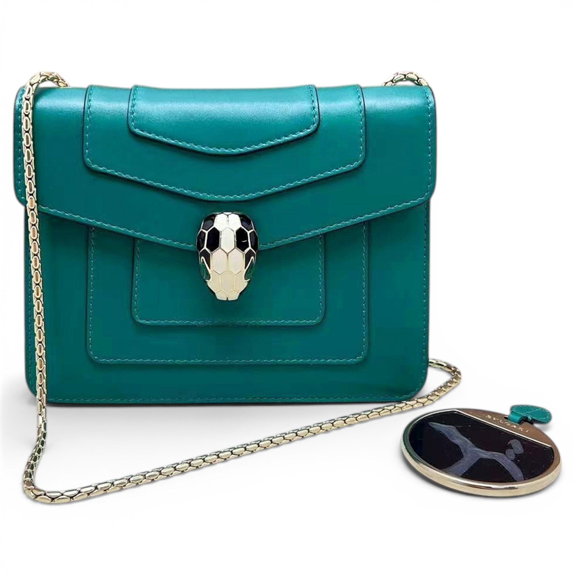 Serpenti leather handbag