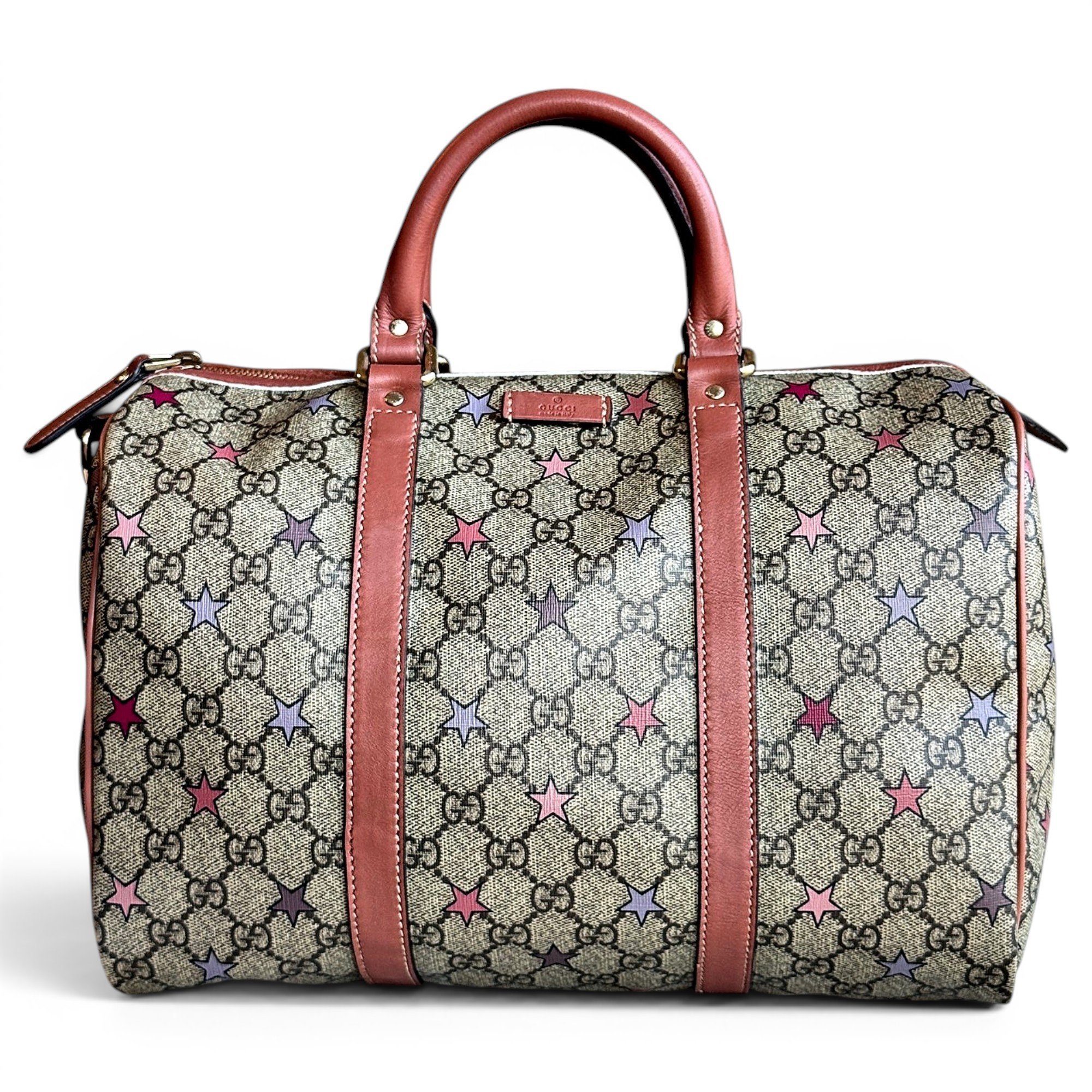 Joy leather bowling bag