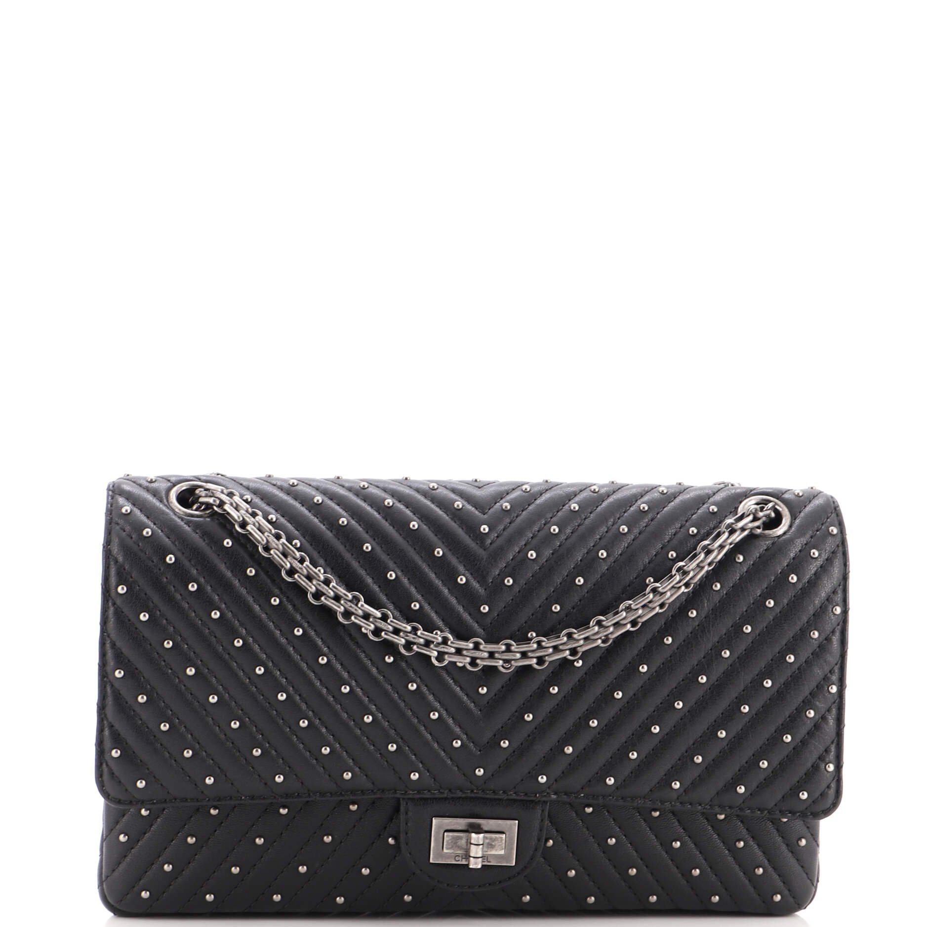 Reissue 2.55 Flap Bag Studded Chevron Sheepskin 226