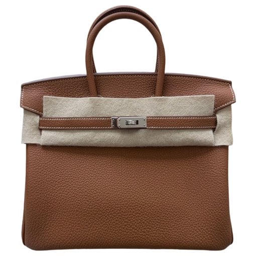 Hermes Birkin 25 Handbag Gold Togo Leather