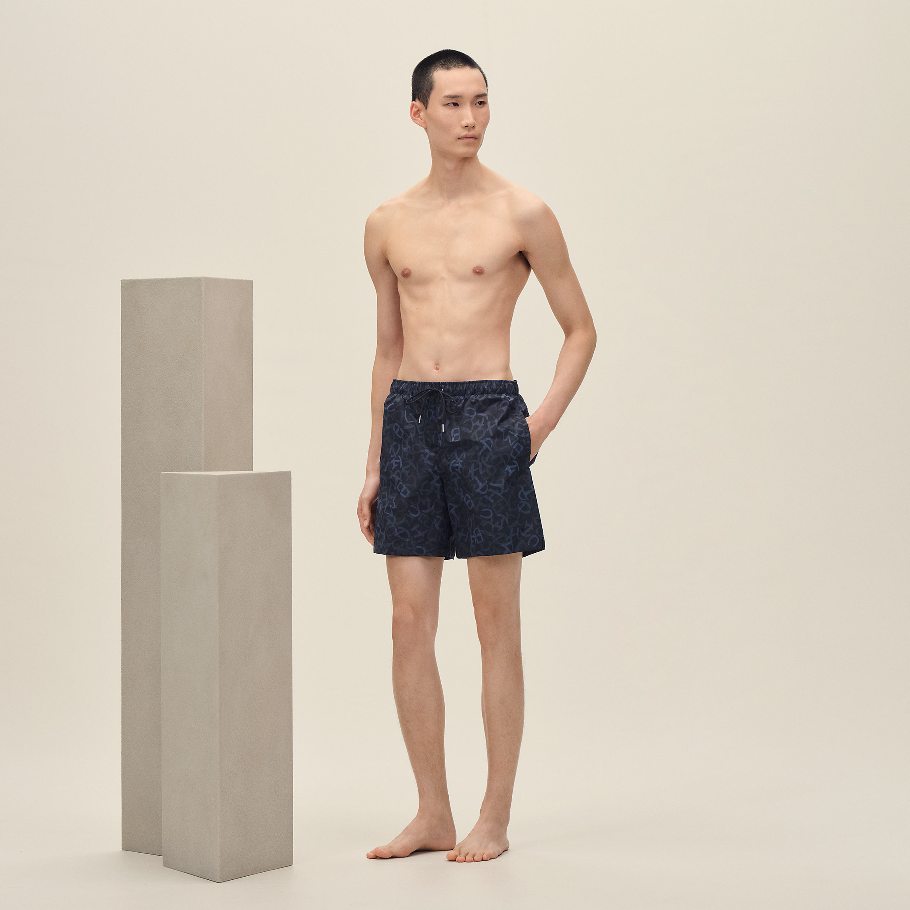 "Calligraphie Equestre" swim trunks
