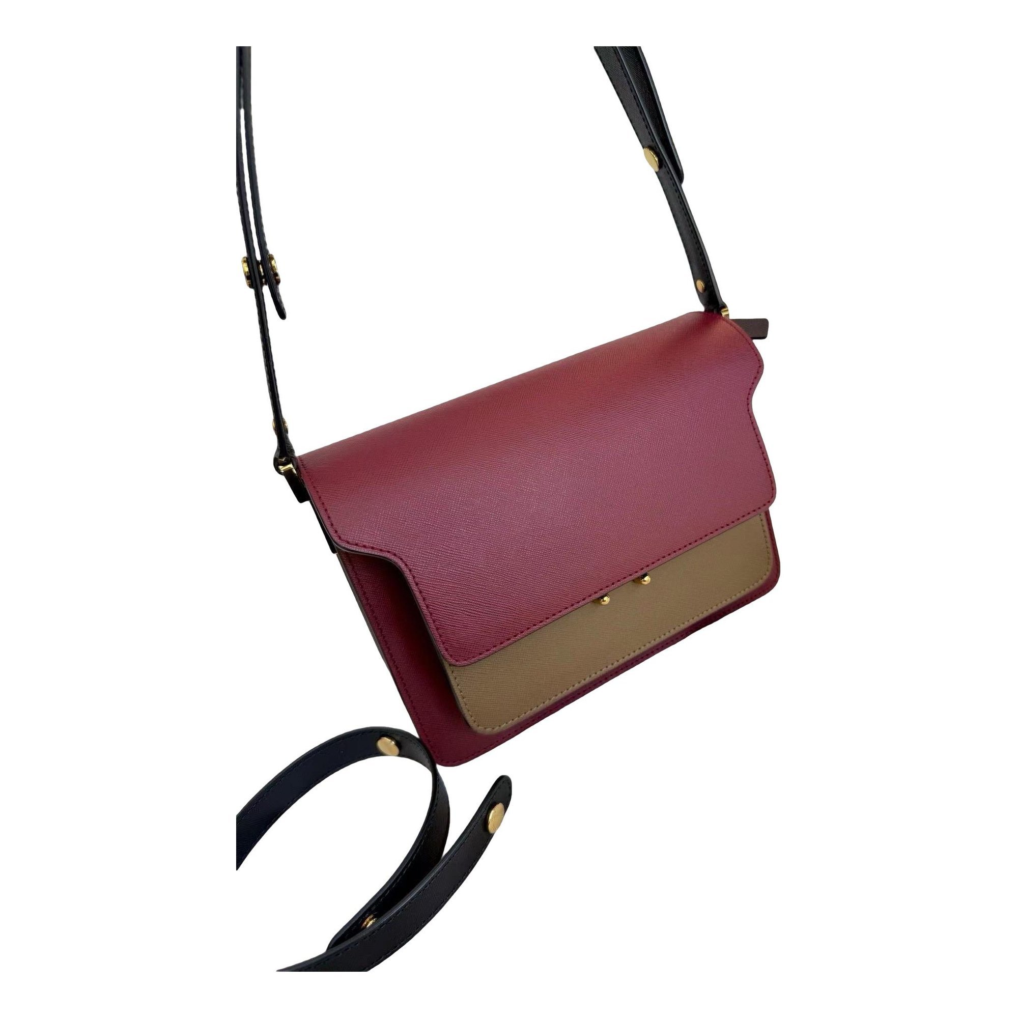 Marni Trunk leather crossbody bag