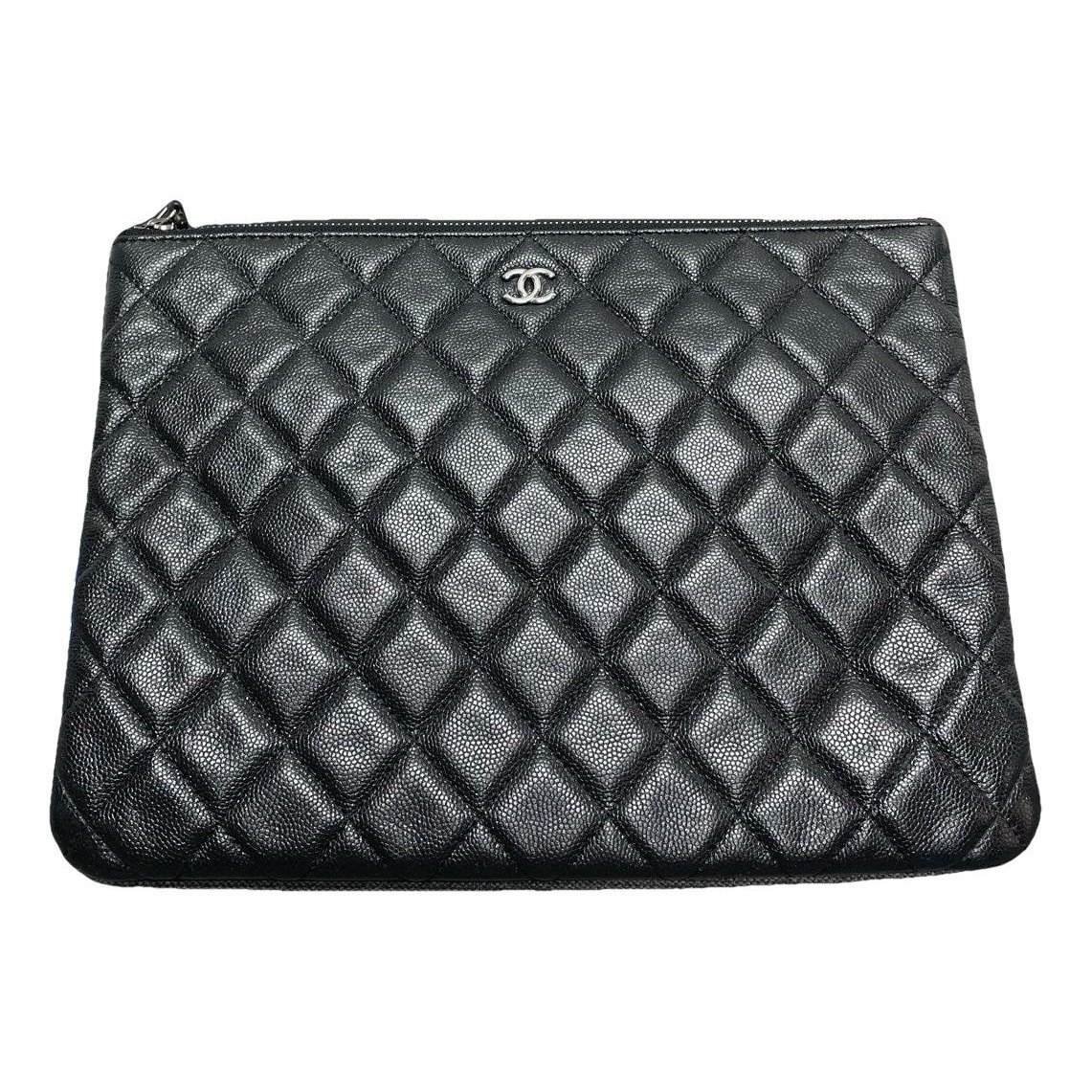 Leather clutch bag