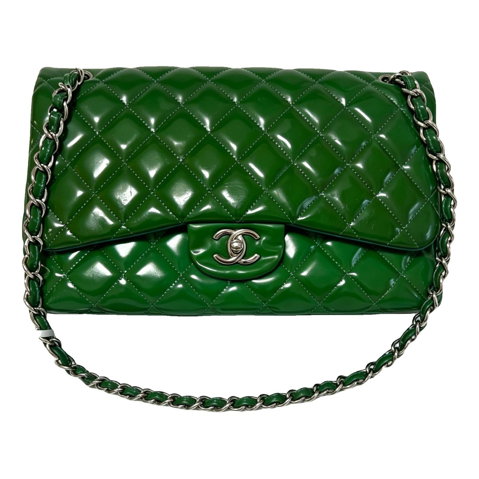 Trendy CC Flap patent leather handbag