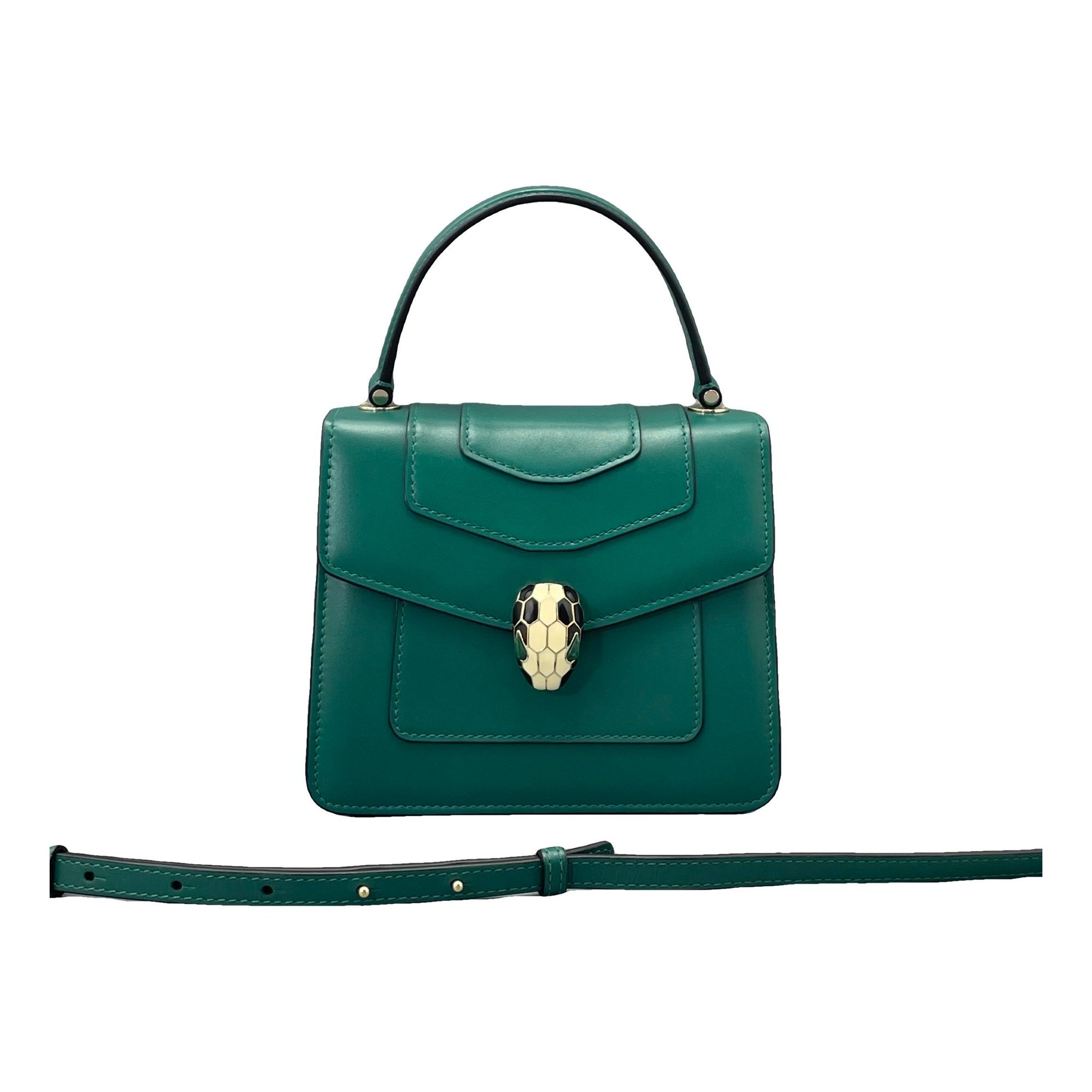 Serpenti leather handbag