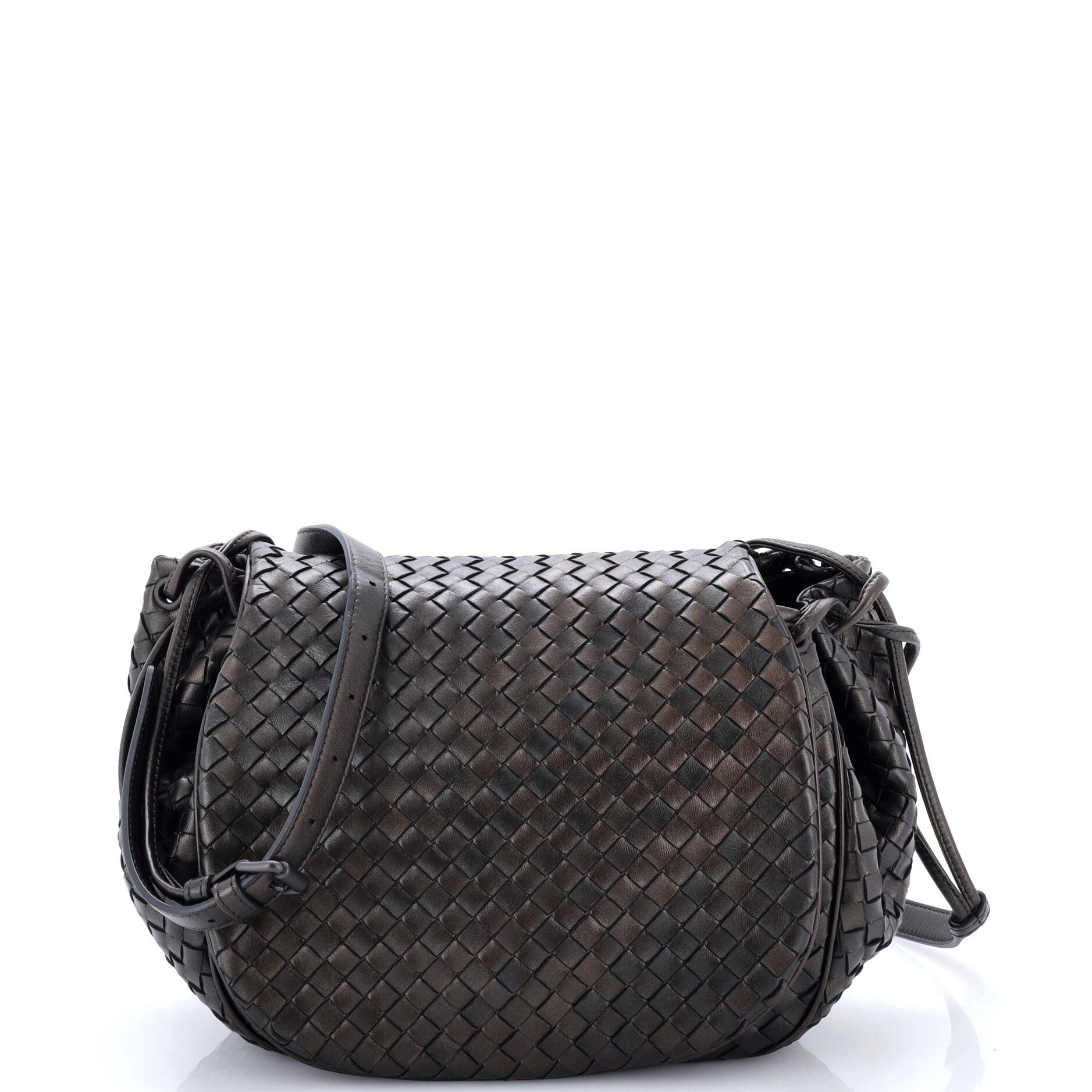 Flap Messenger Bag Intrecciato Nappa Small
