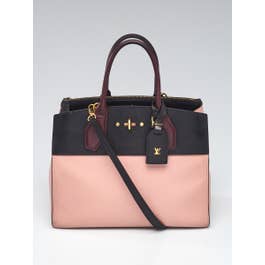 Louis Vuitton Louis Vuitton Pink/Black Leather City Steamer MM Bag