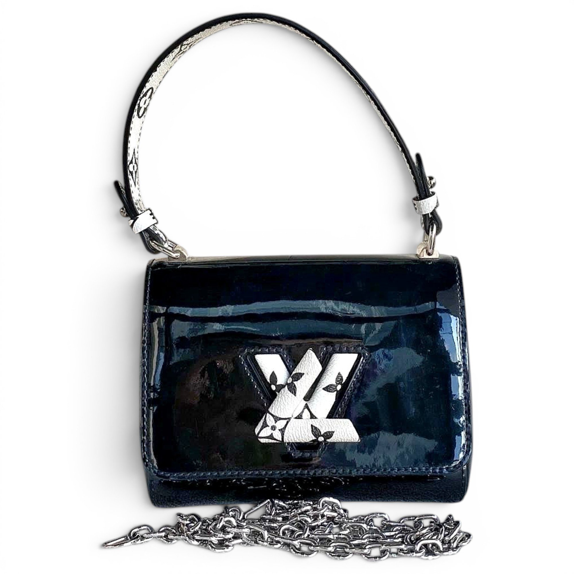 Twist patent leather mini bag