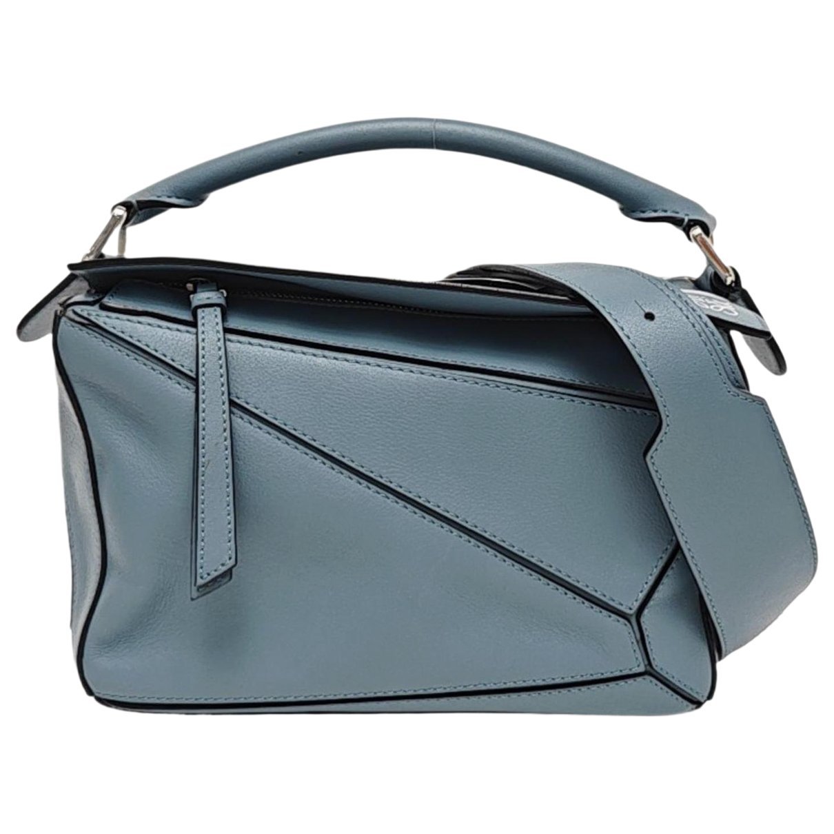 Puzzle leather handbag