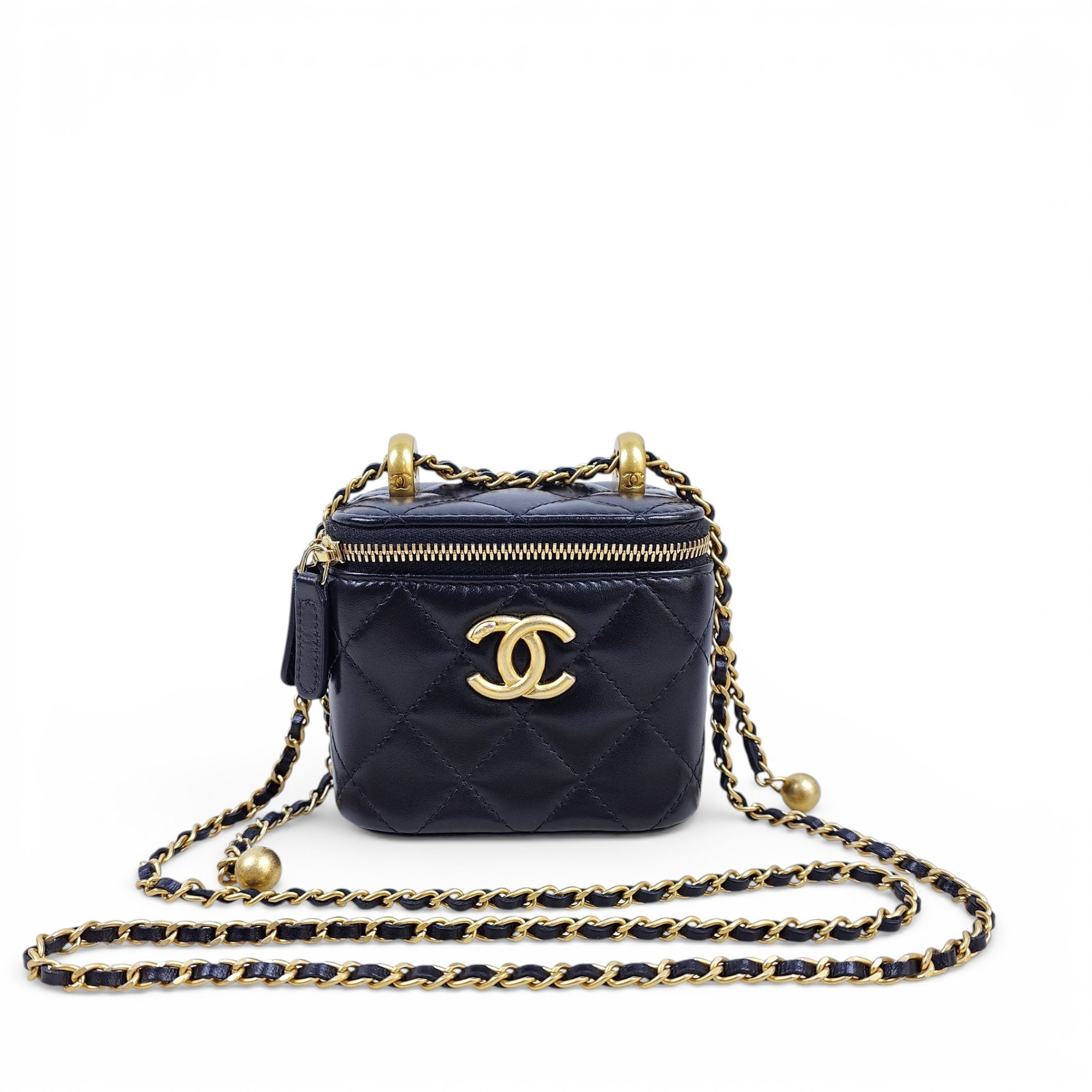 Trendy CC Vanity leather handbag