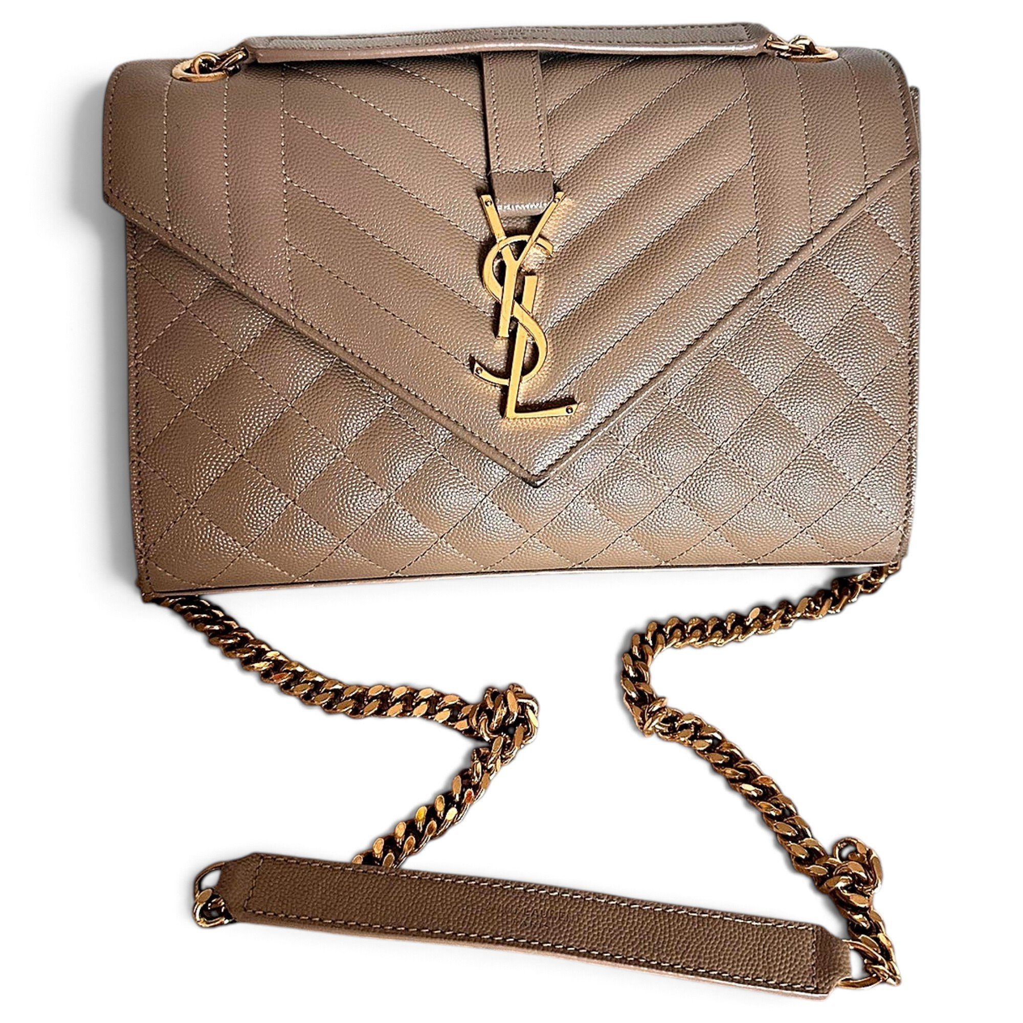 Envelope leather handbag
