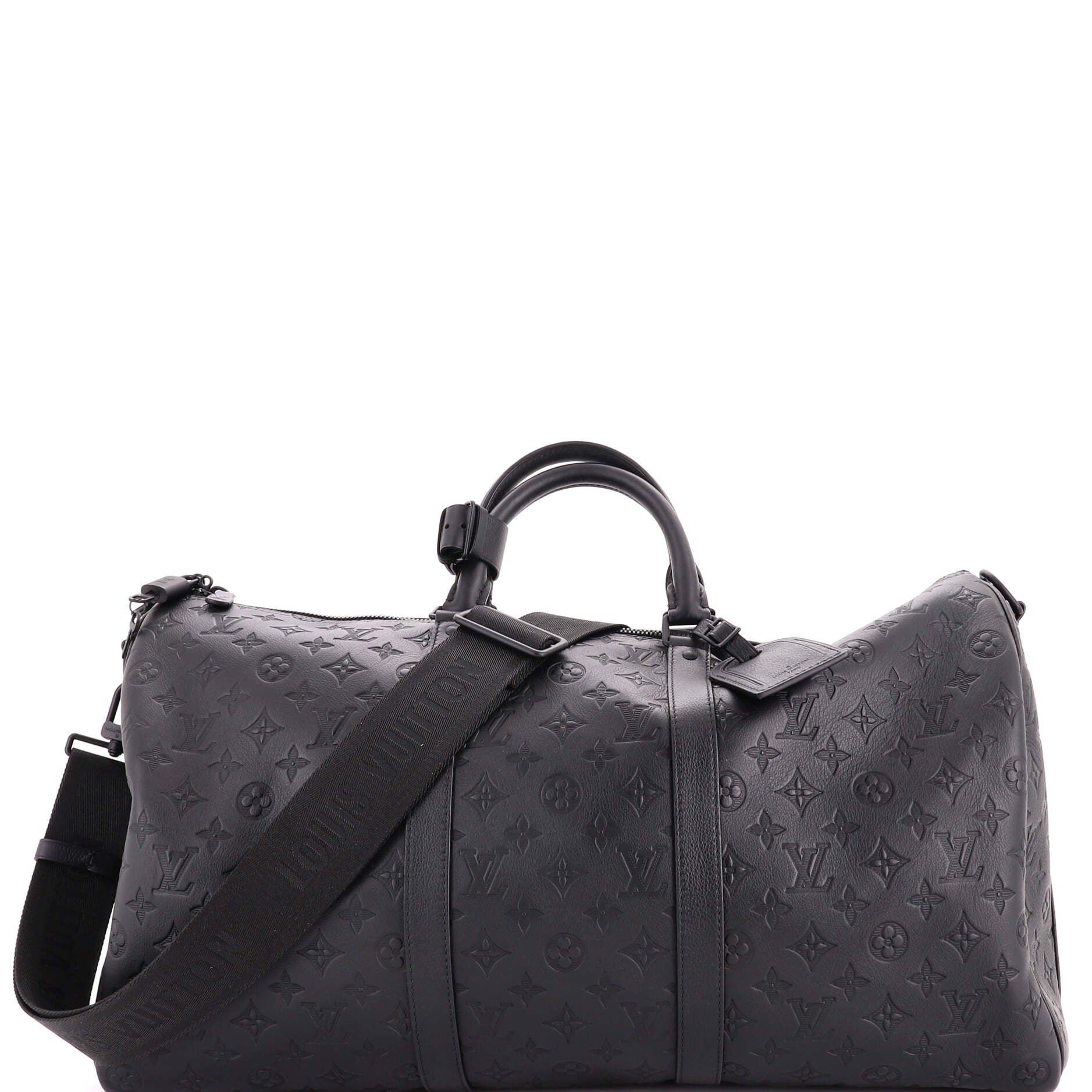 Keepall Bandouliere Bag Monogram Shadow Leather 50