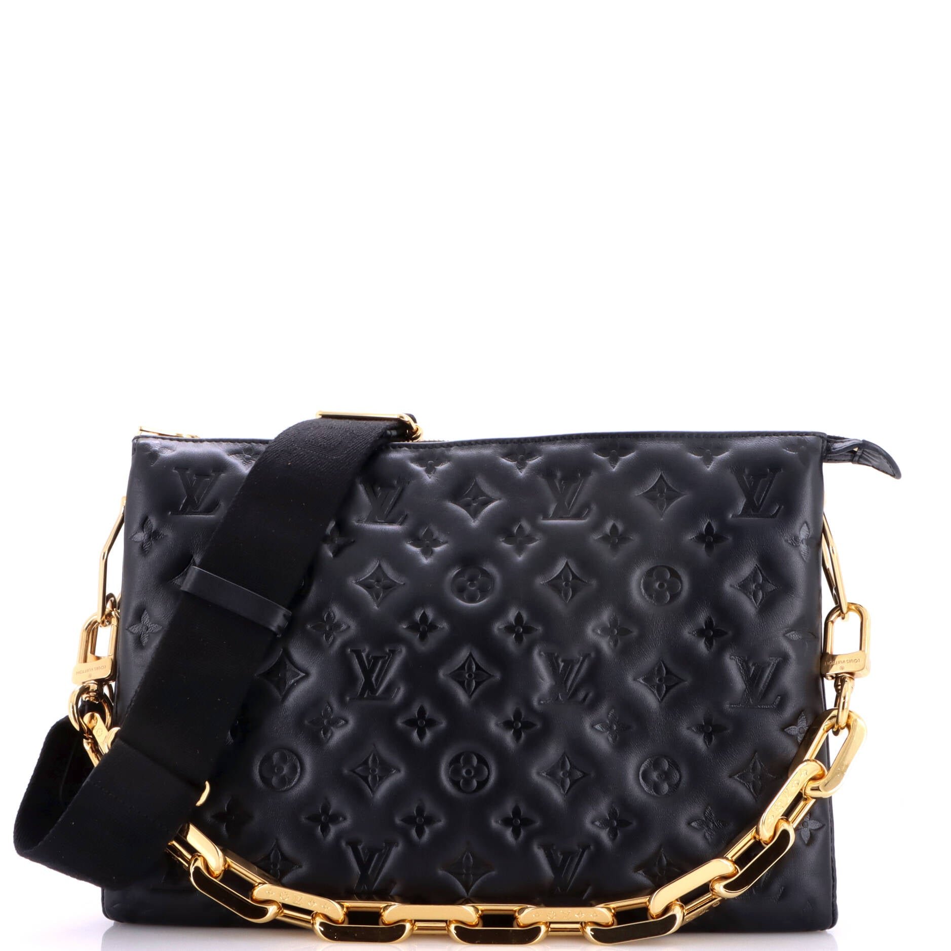 Coussin Bag Monogram Embossed Lambskin MM