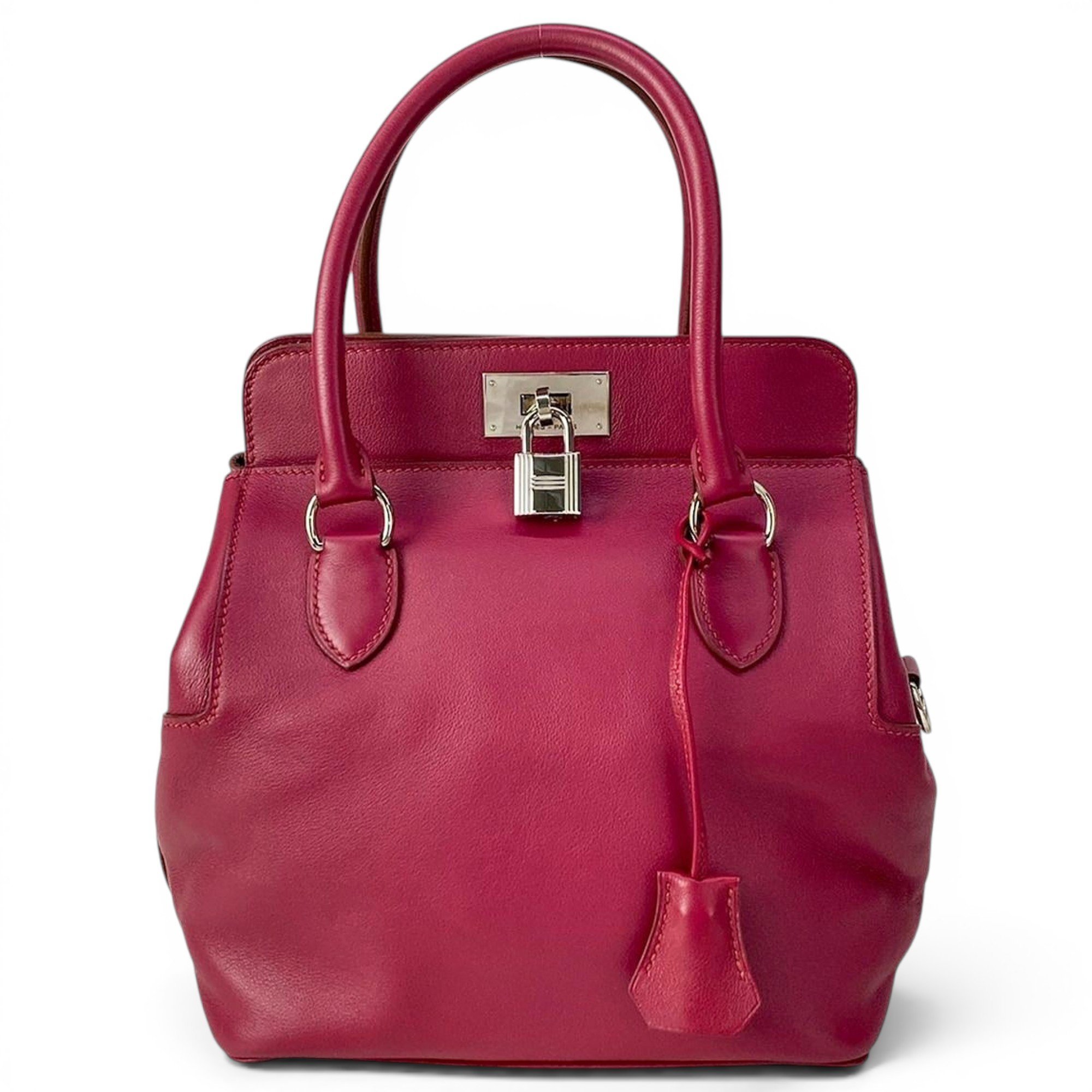 Toolbox leather handbag