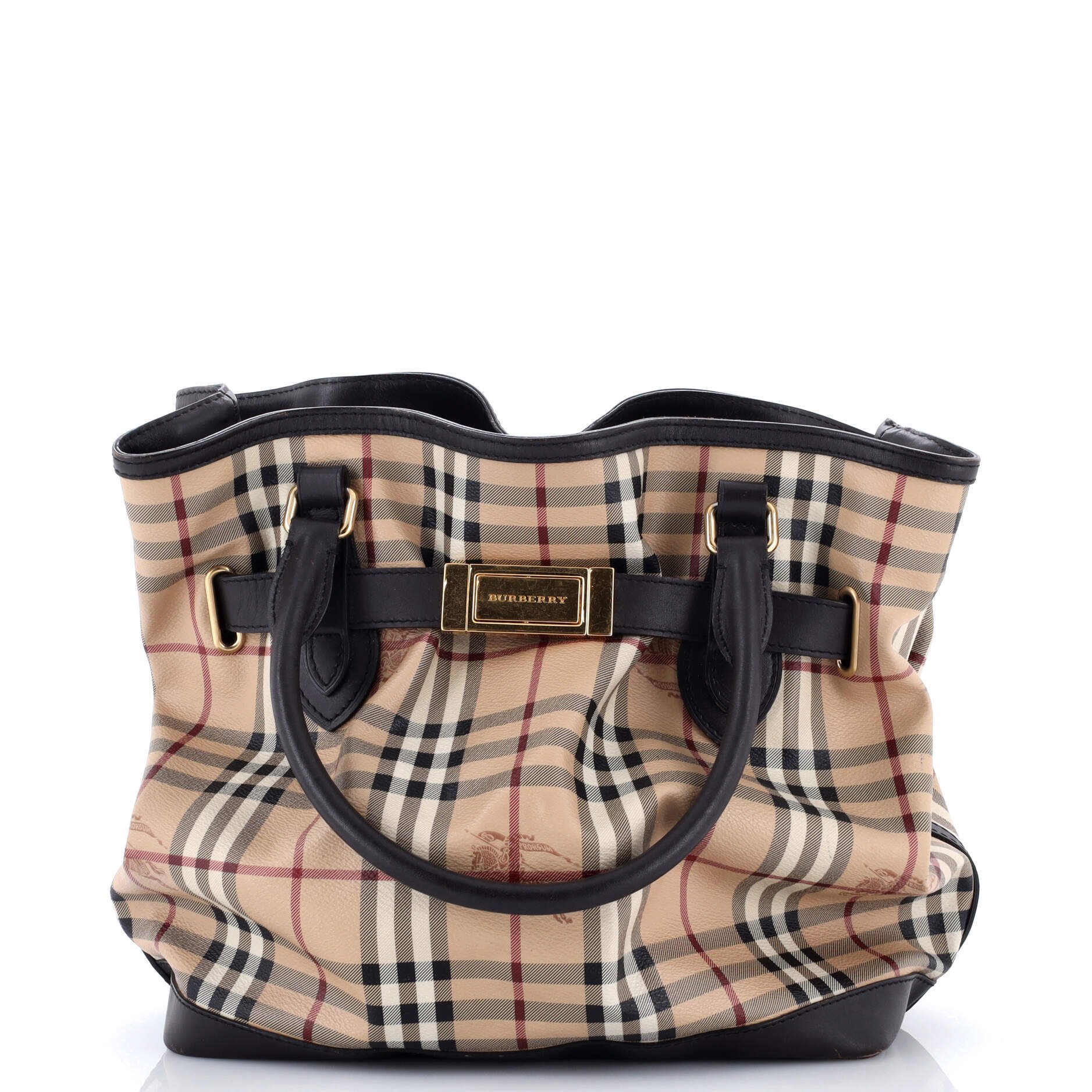 Burberry Golderton Tote Haymarket Coated Canvas Medium